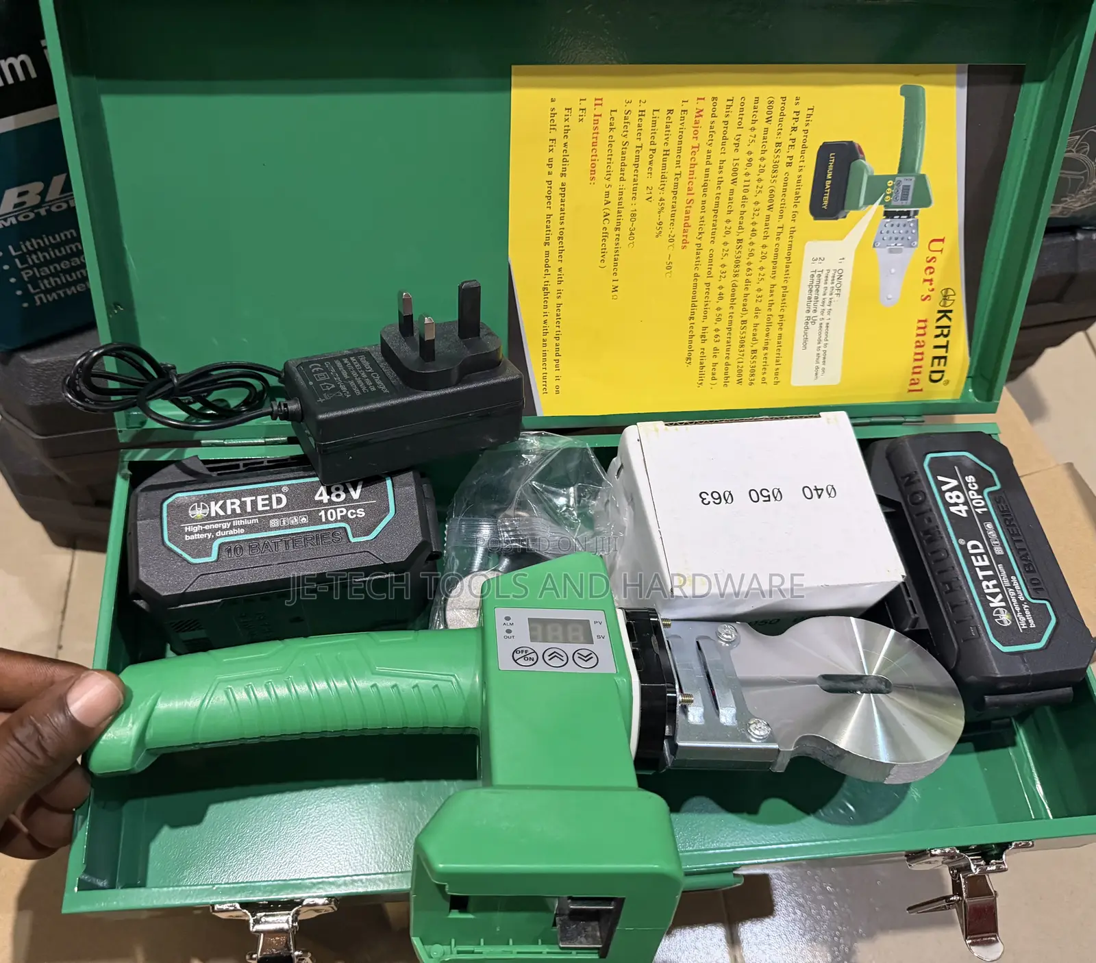 KRTED Brand Cordless PPR Pipe Welding Machine Set
