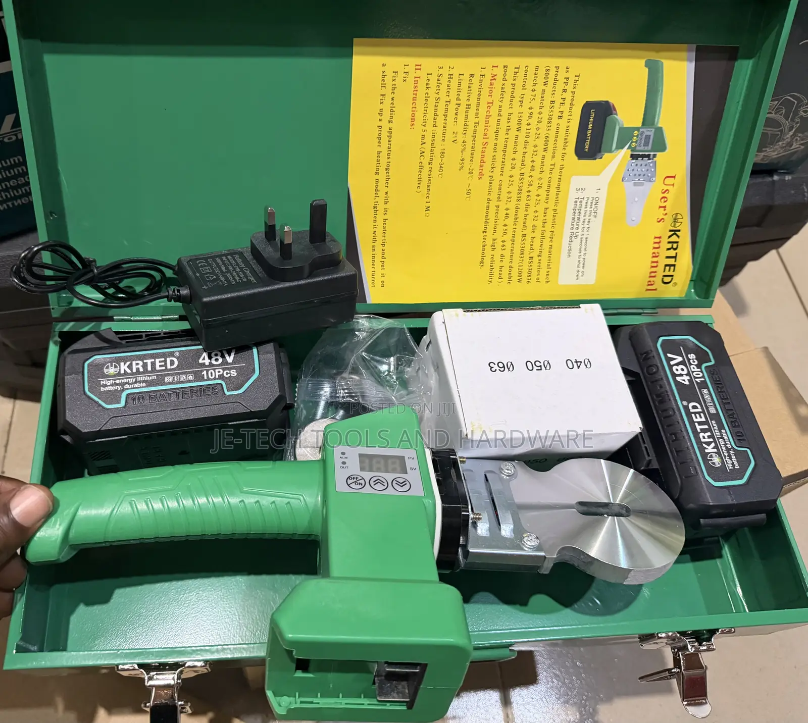 KRTED Brand Cordless PPR Pipe Welding Machine Set