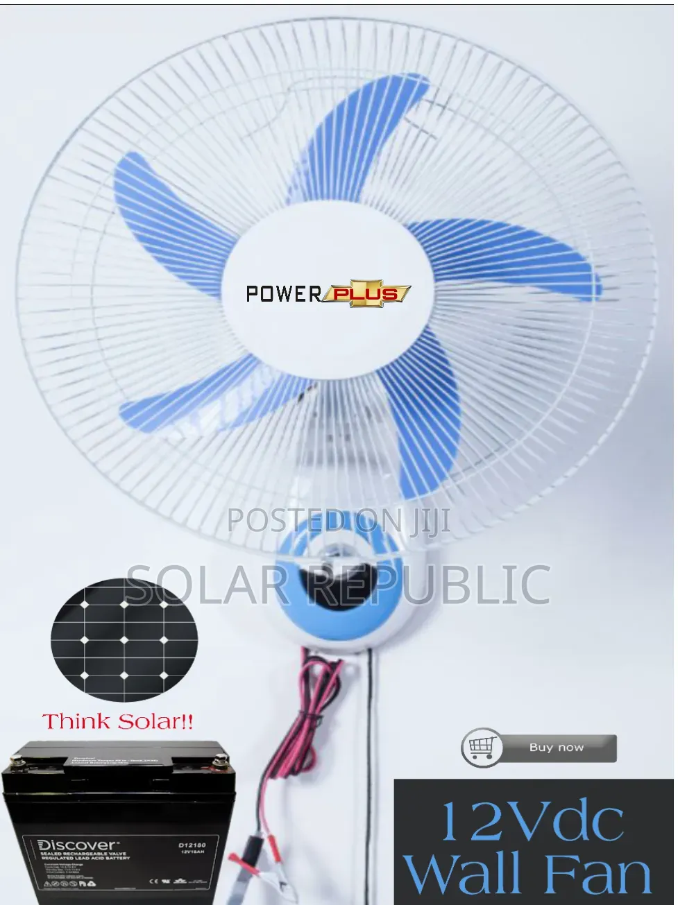 Solar Standing Fan With Remote