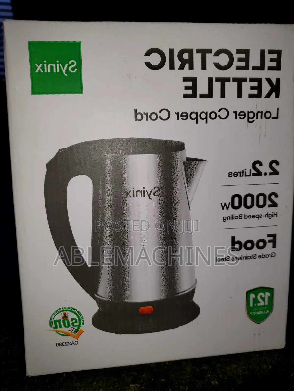 Syinix Electric Kettle 2.2L