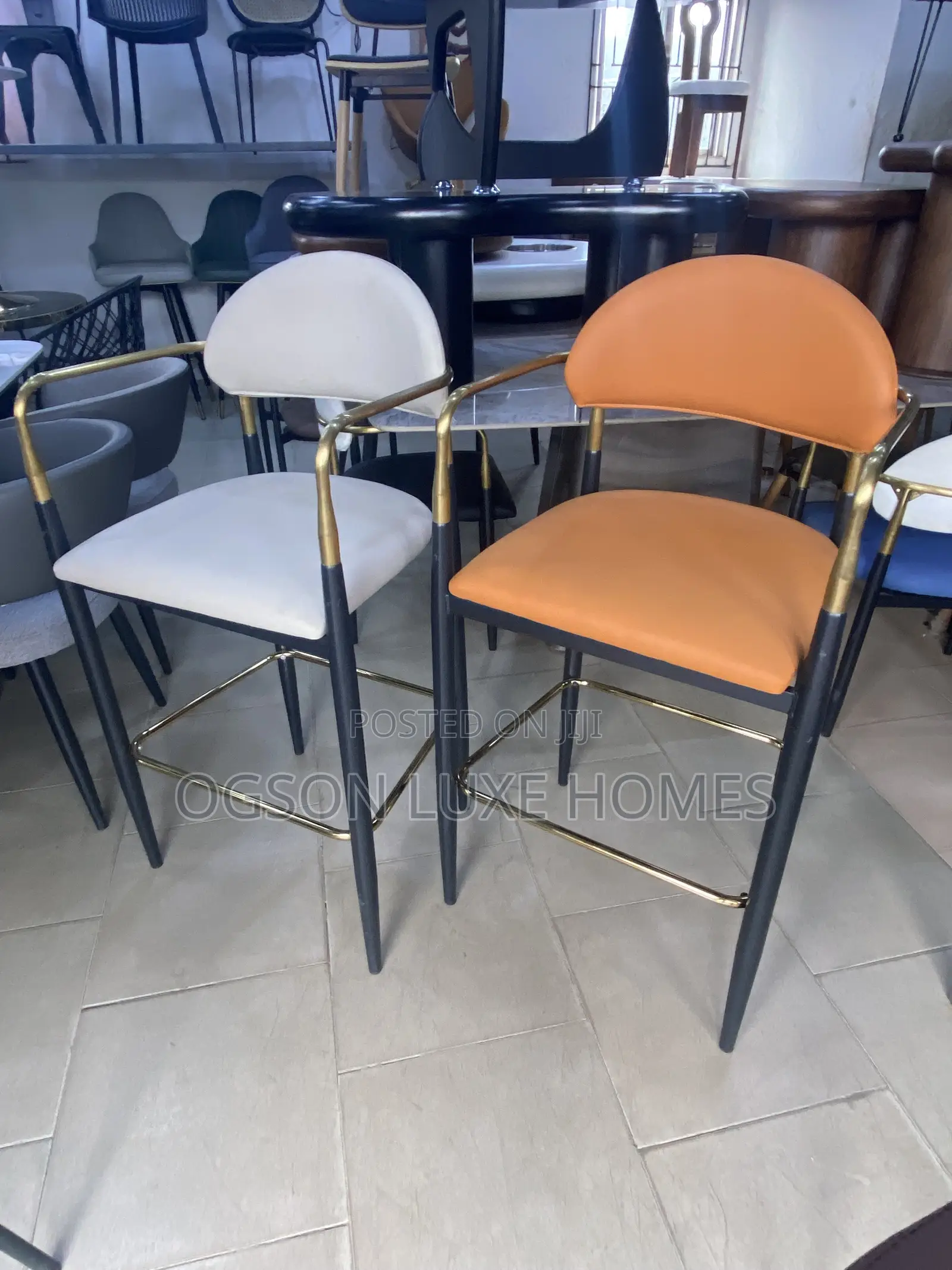 Quality Barstool With Gold Hand
