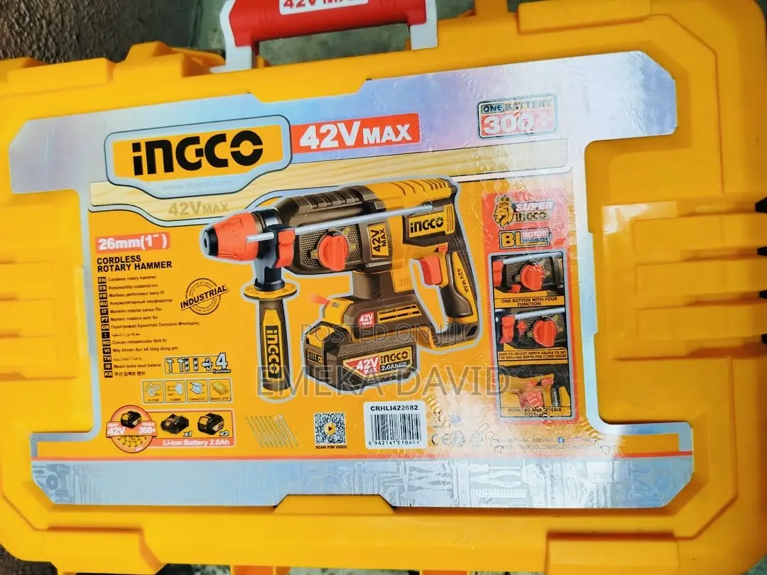 Ingco 42v Battery Cordless Rotary Hammer 26mm