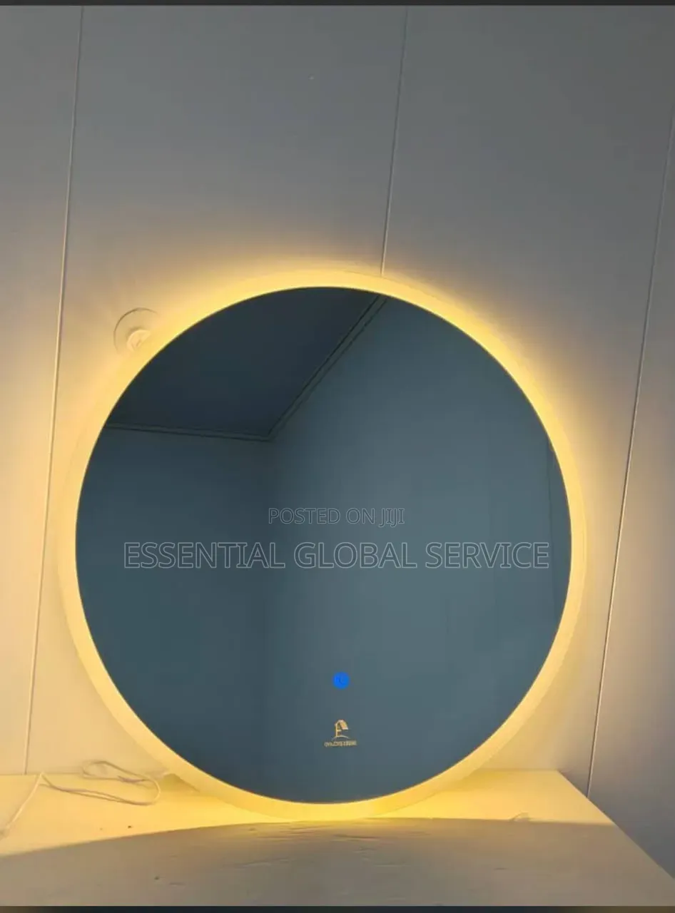 Round / Circular Frameless LED Smart Wall Mirror.