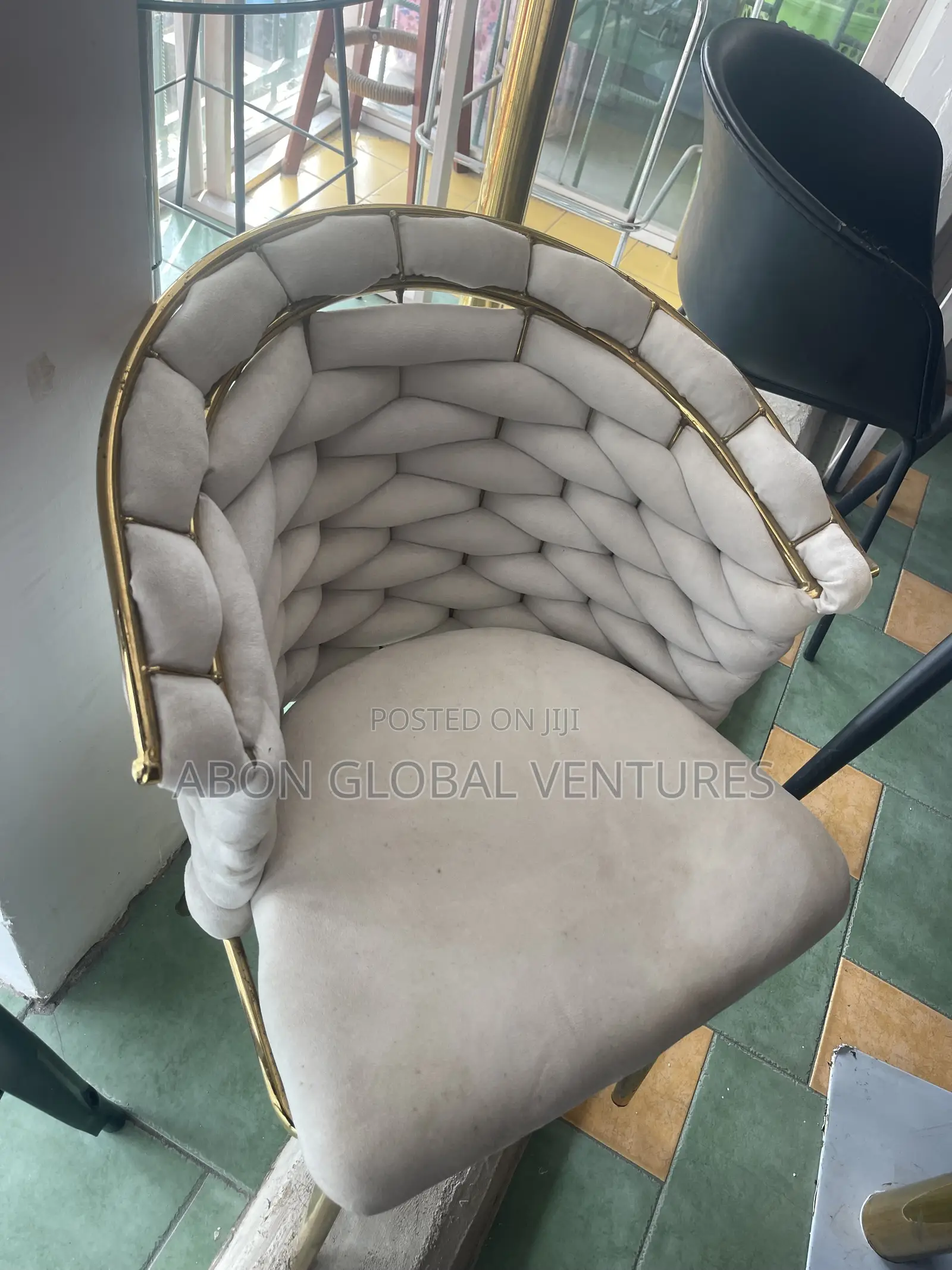 Modern Gold Leg Restaurant Chair
