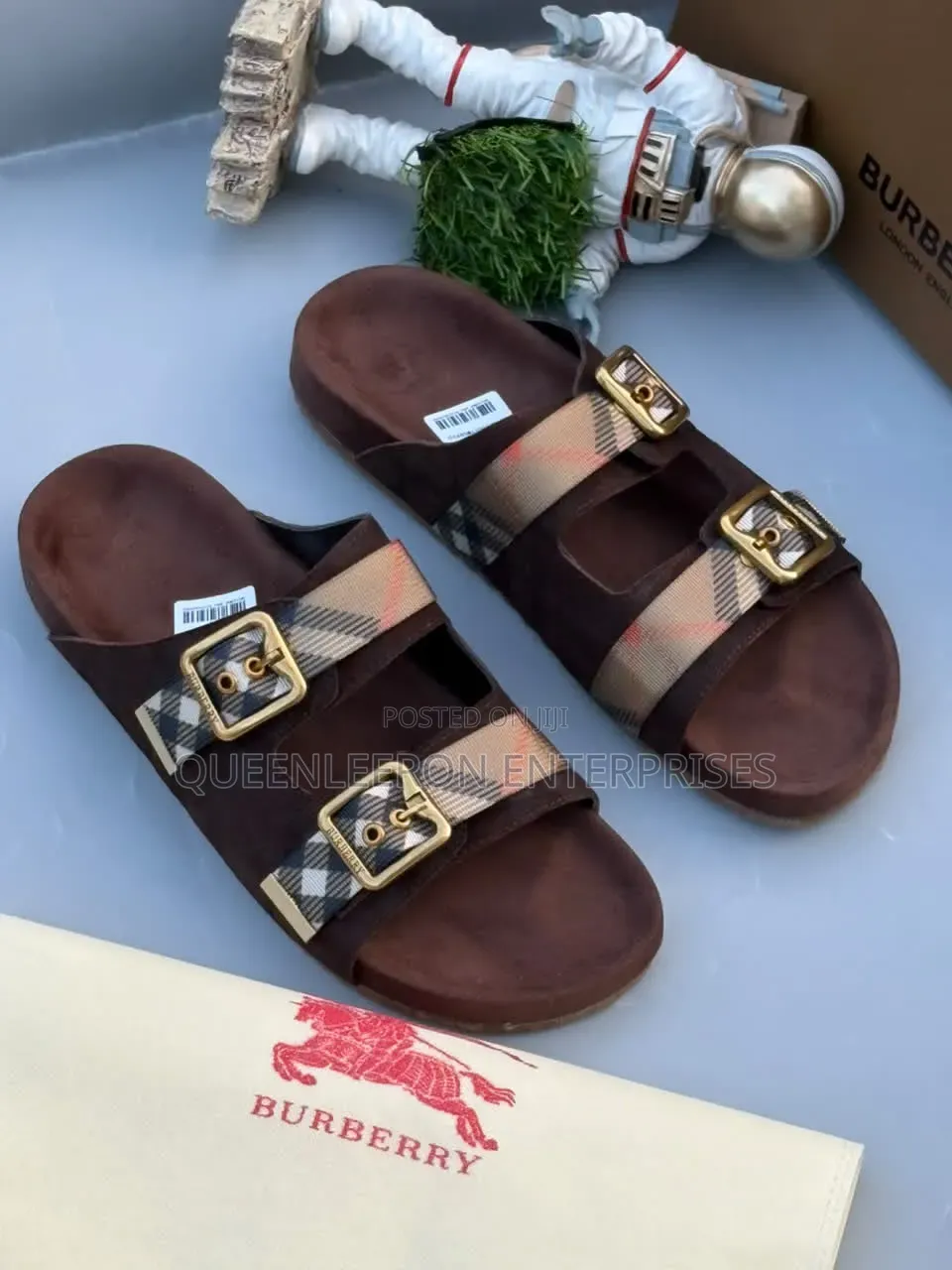 Quality Burberry Palm Slippers for Ladies