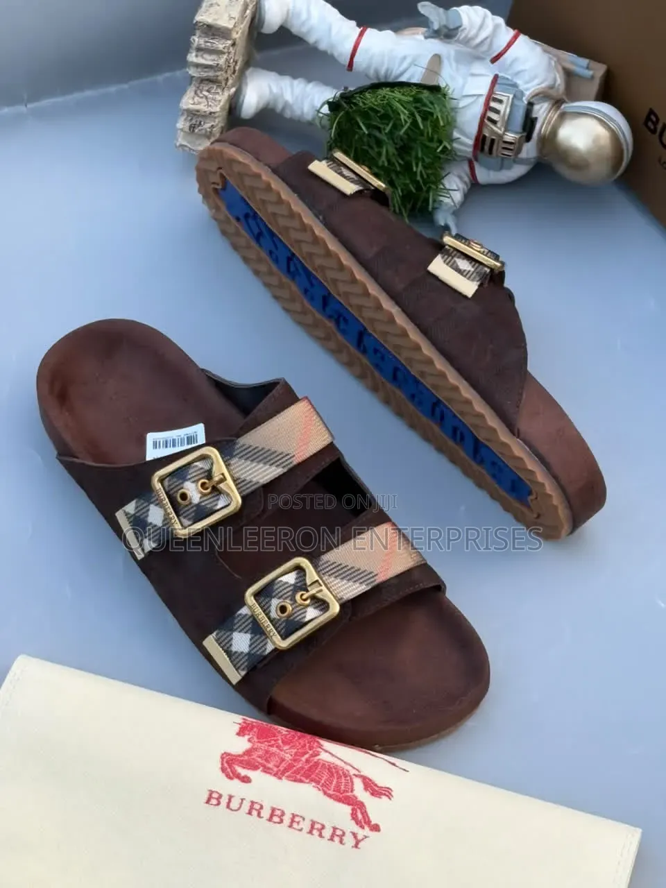 Quality Burberry Palm Slippers for Ladies