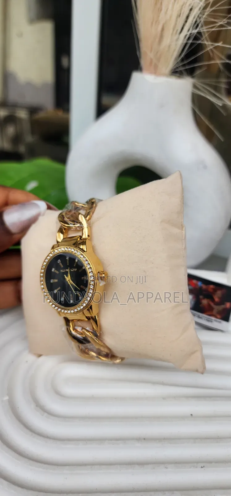MK Female Cuban Chain Wristwatch