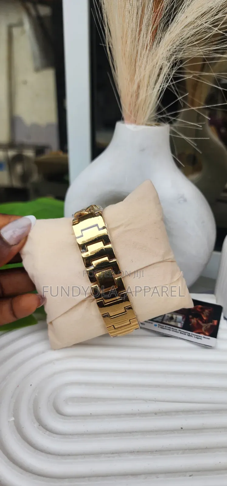 MK Female Cuban Chain Wristwatch