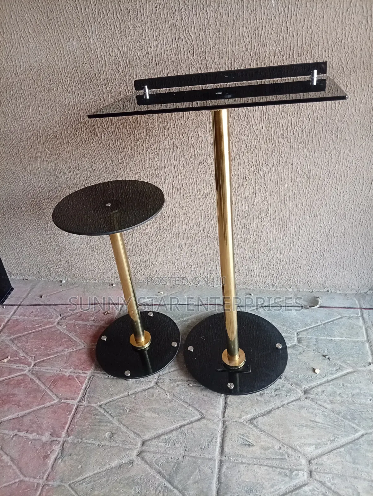 Premium Unbreakable Acrylic Gold Pulpit