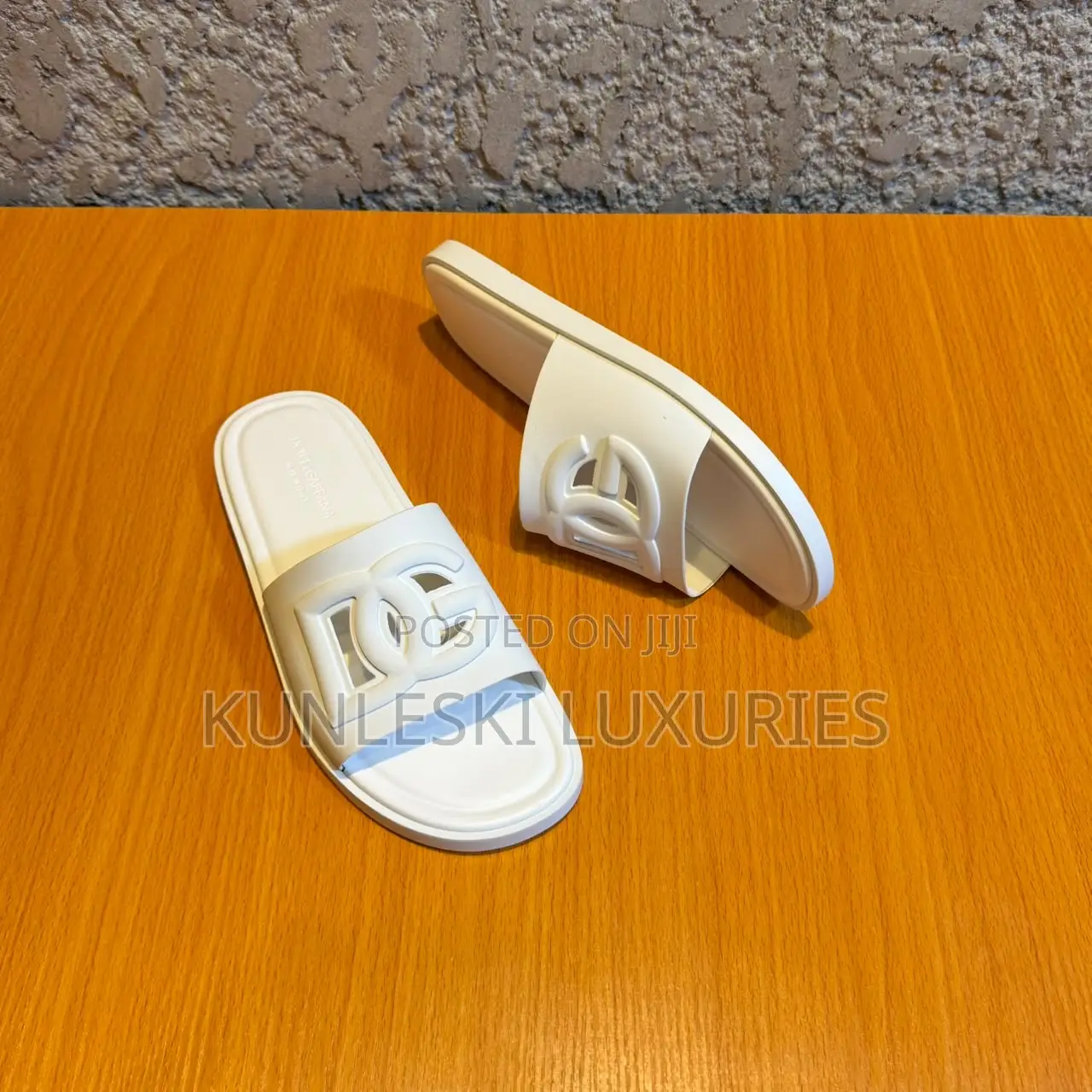 Original Dolce Gabbana Luxury Leather Slippers