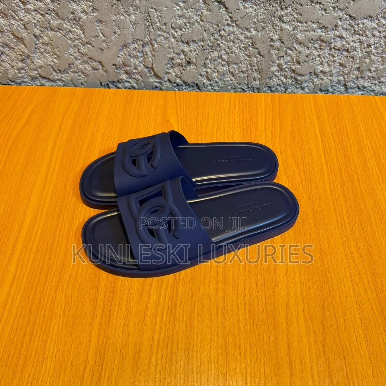 Original Dolce Gabbana Luxury Leather Slippers