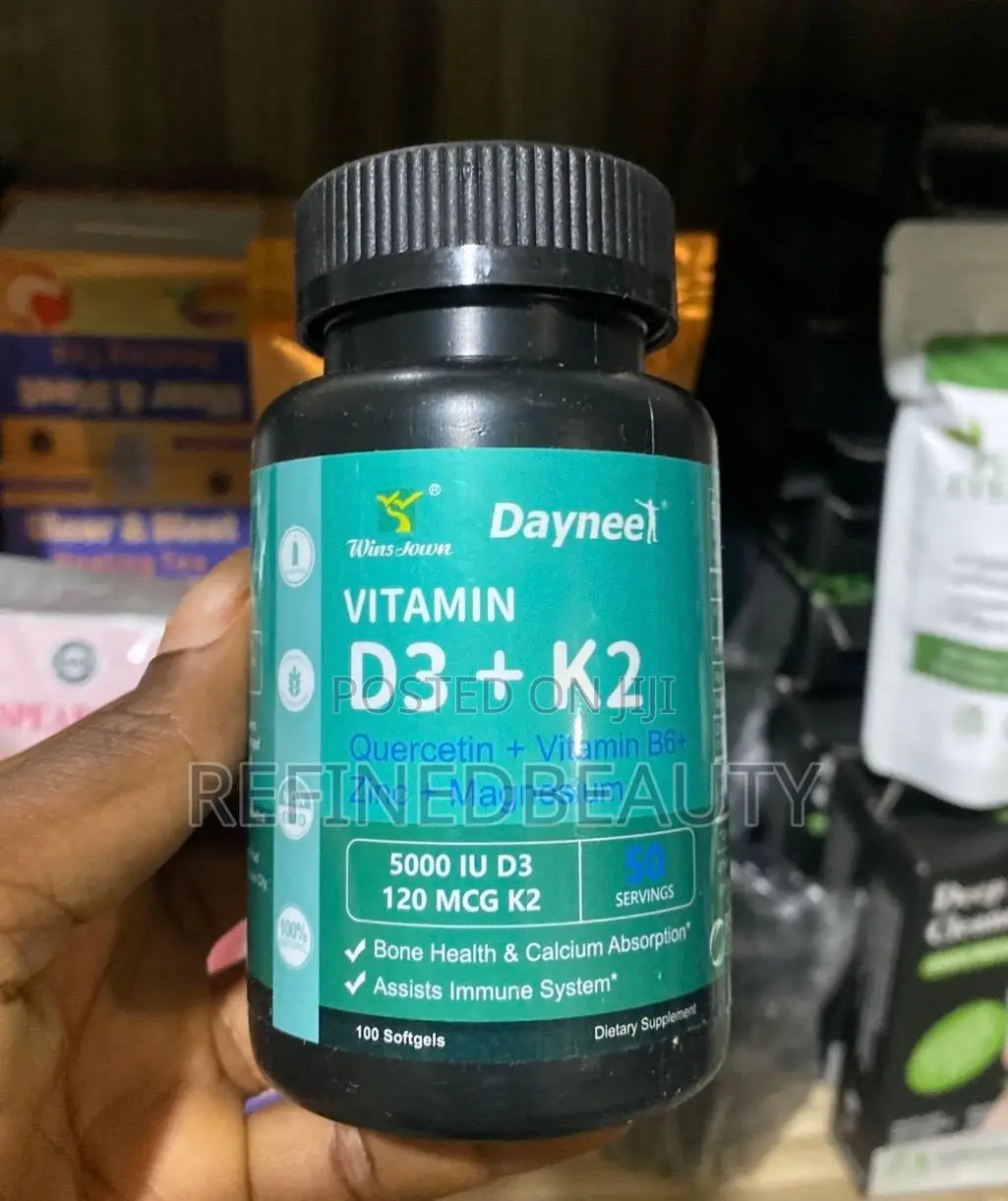 Daynee VITAMIN D3 + Quercetin + Vitamin B6+ 100 Softgels