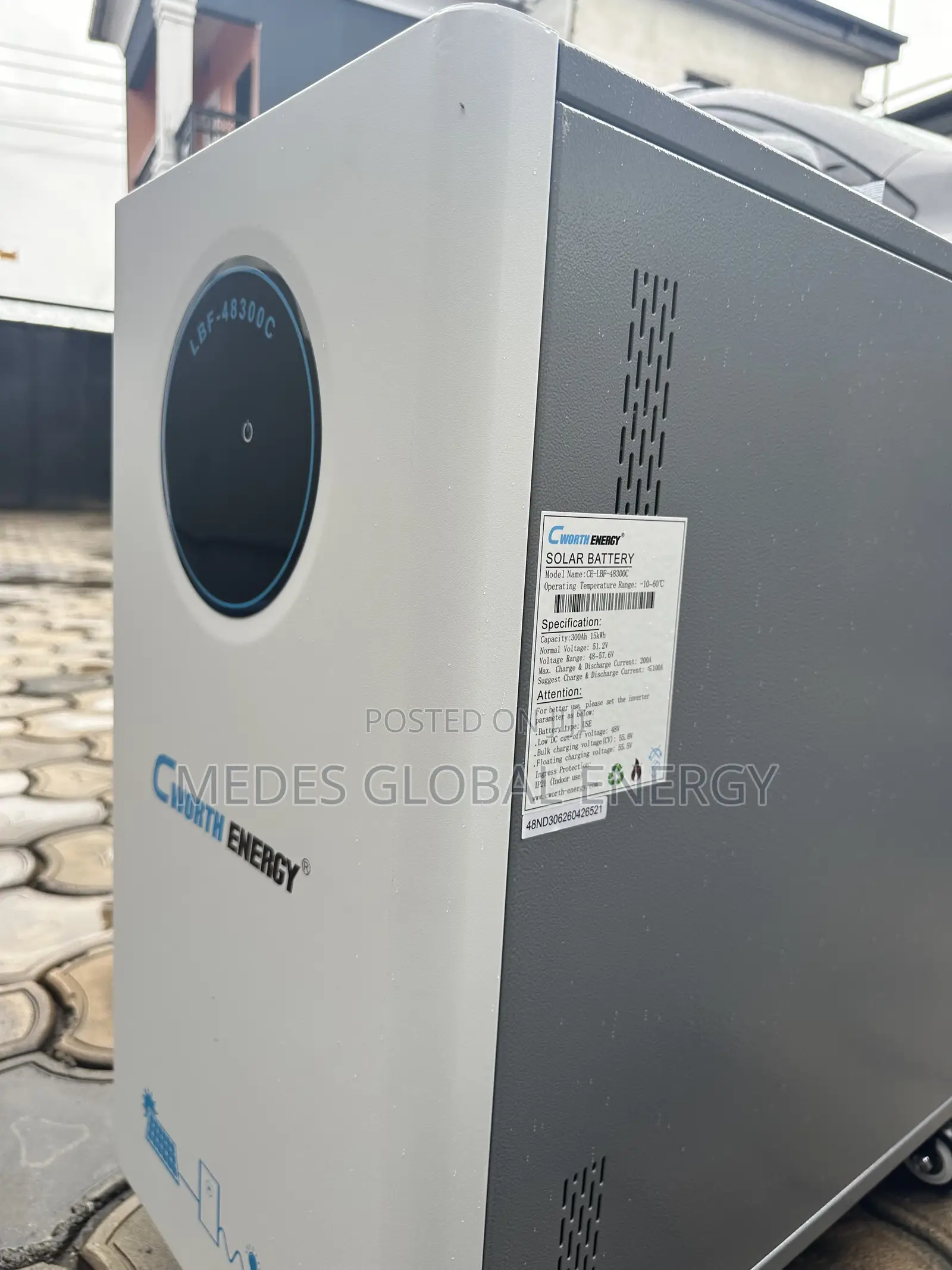 15kwh 51.2volts Cworth Lithium Battery