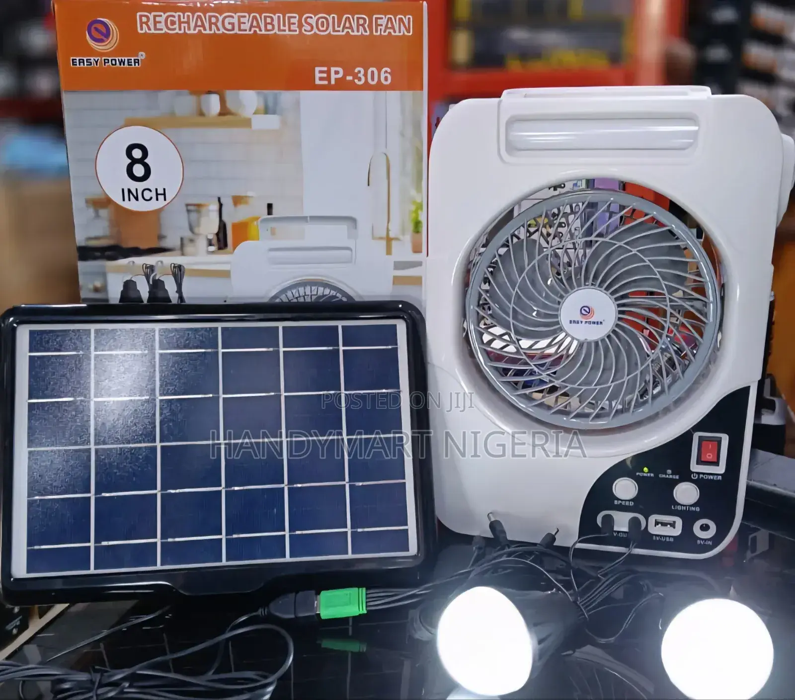Power EP-306 Rechargeable Solar Fan 25% OFF