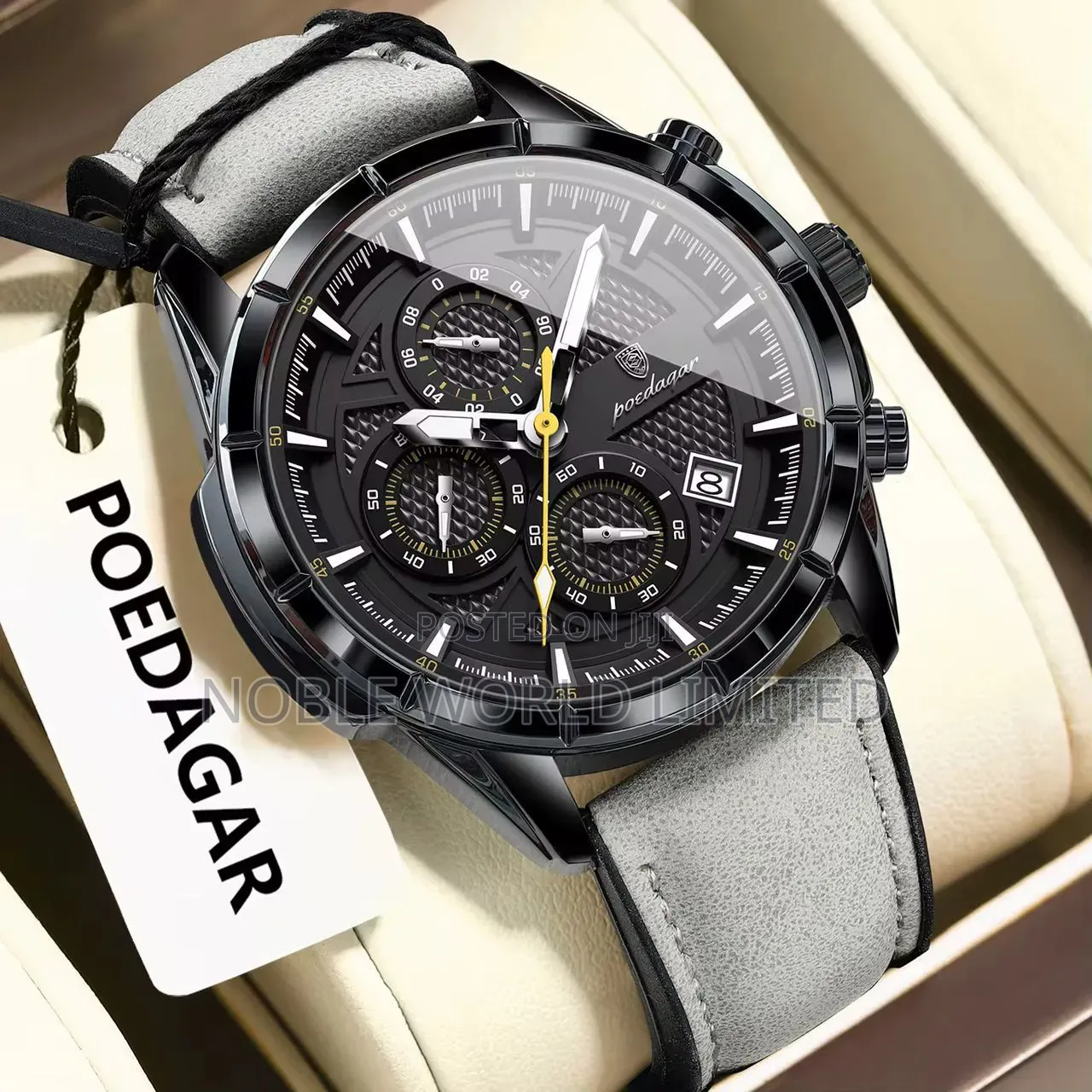 Poedaga Leather Unisex Watch OGU 8j