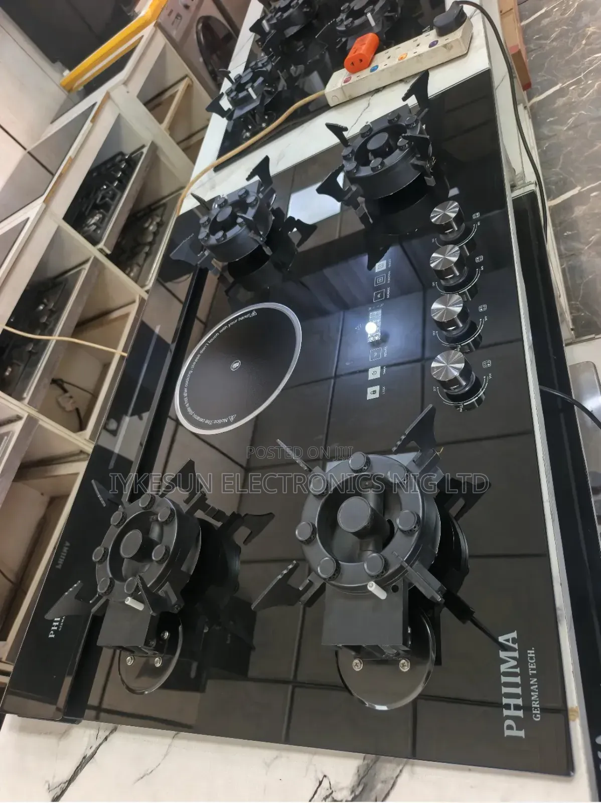 Original PHIIMA Built-in New Design 4+1 Flips Up Gas Electric Cooker