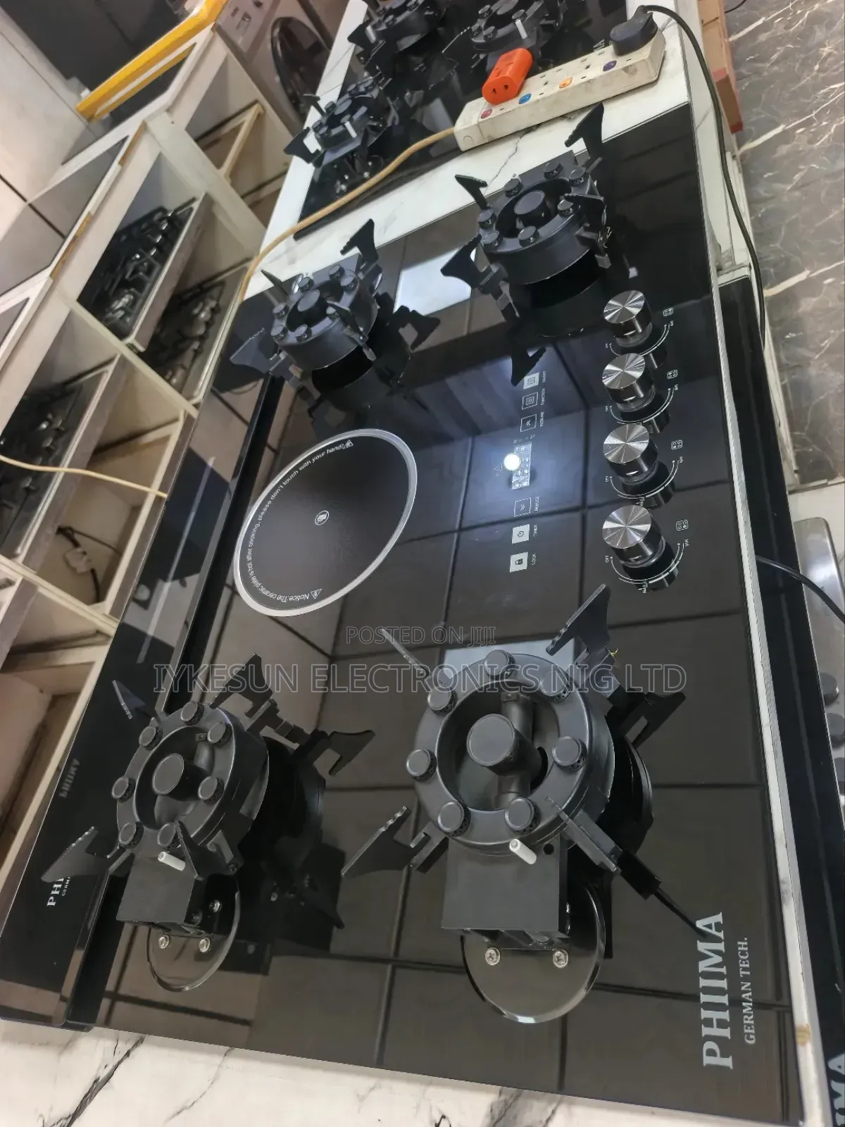 Original PHIIMA Built-in New Design 4+1 Flips Up Gas Electric Cooker