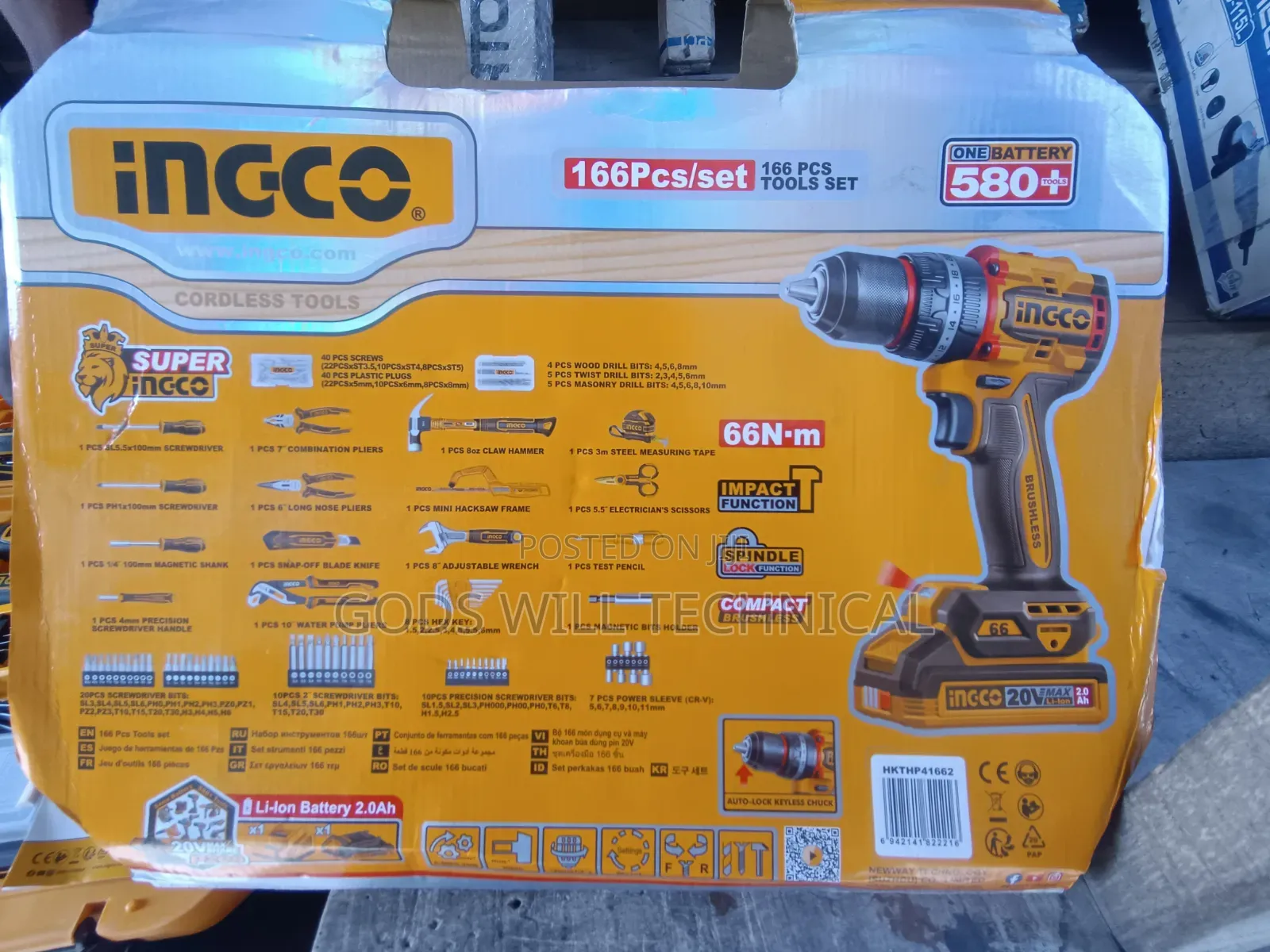 Ingco Electrical Toolbox Set 166pcs/Set
