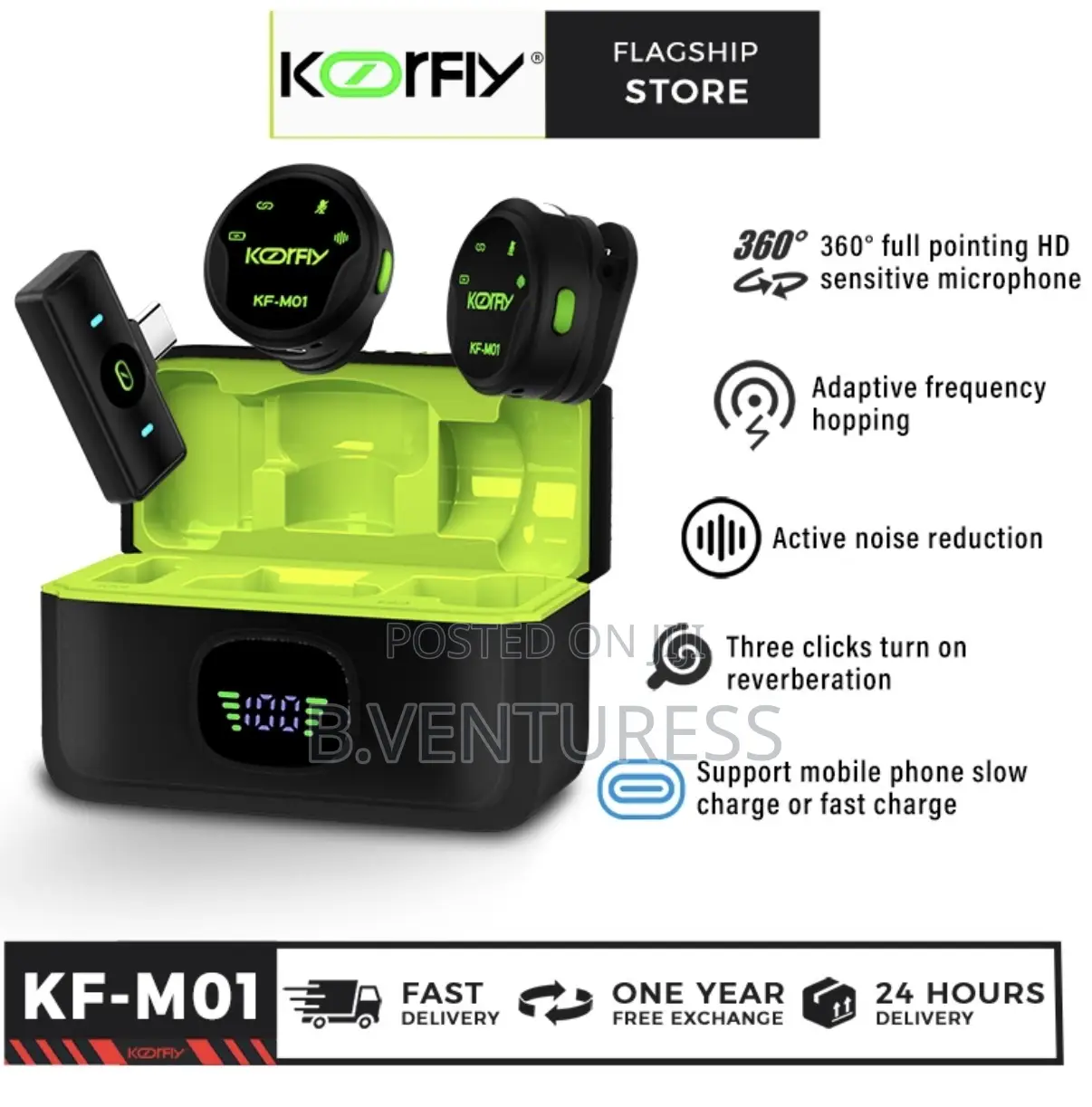 Koorfly KF-M01 Wireless Lavalier Microphone