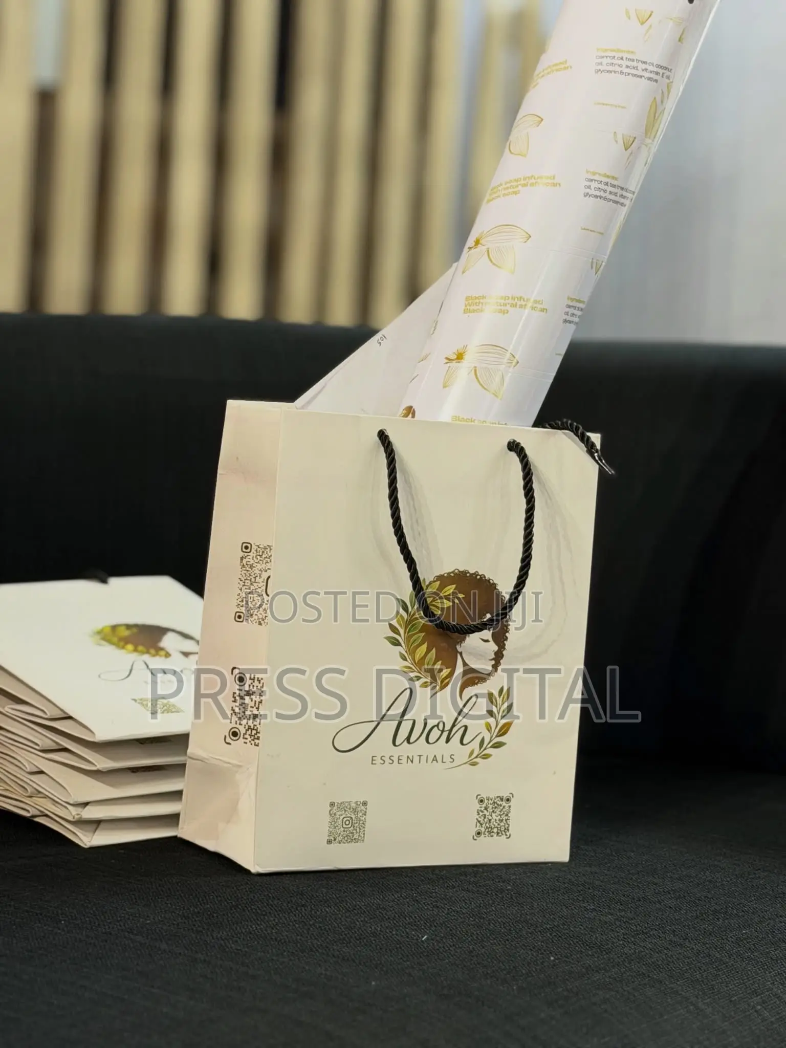 Landscape Paper Bag With Sticker