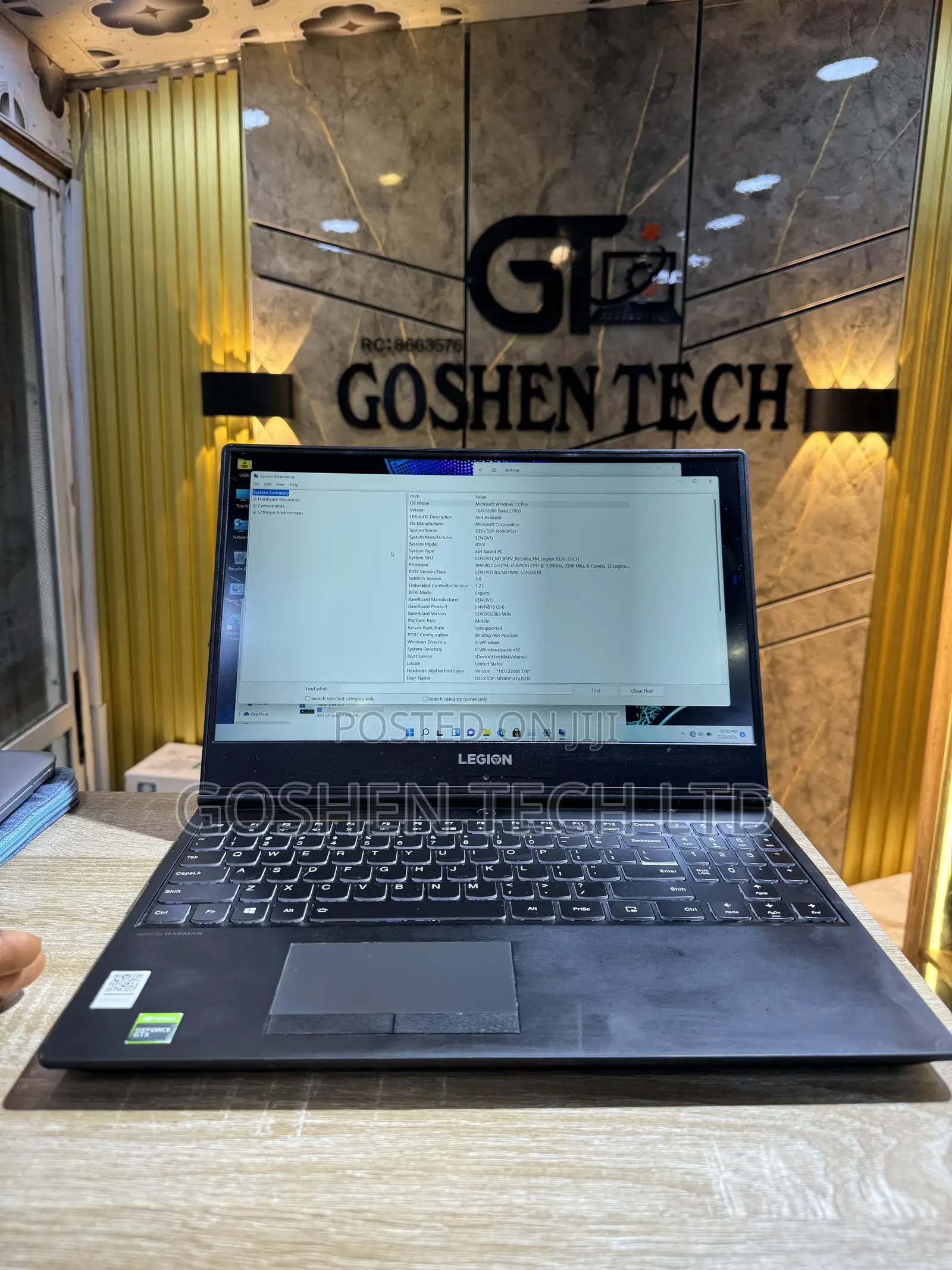 Laptop Lenovo Legion Y530 16GB Intel Core i7 SSD 512GB