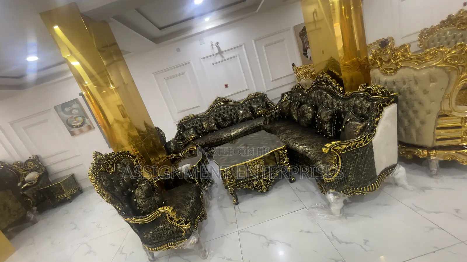 Imperial Royal Palace Gold Luxury Sofa Set (Egyptian Lassic )