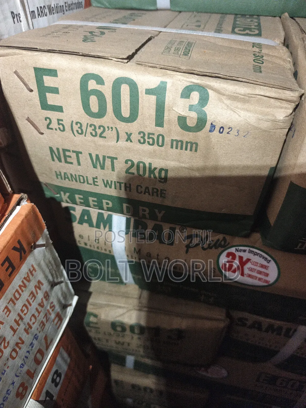 Samurai Mild Steel Electrode 20kg CTN 2.5x350
