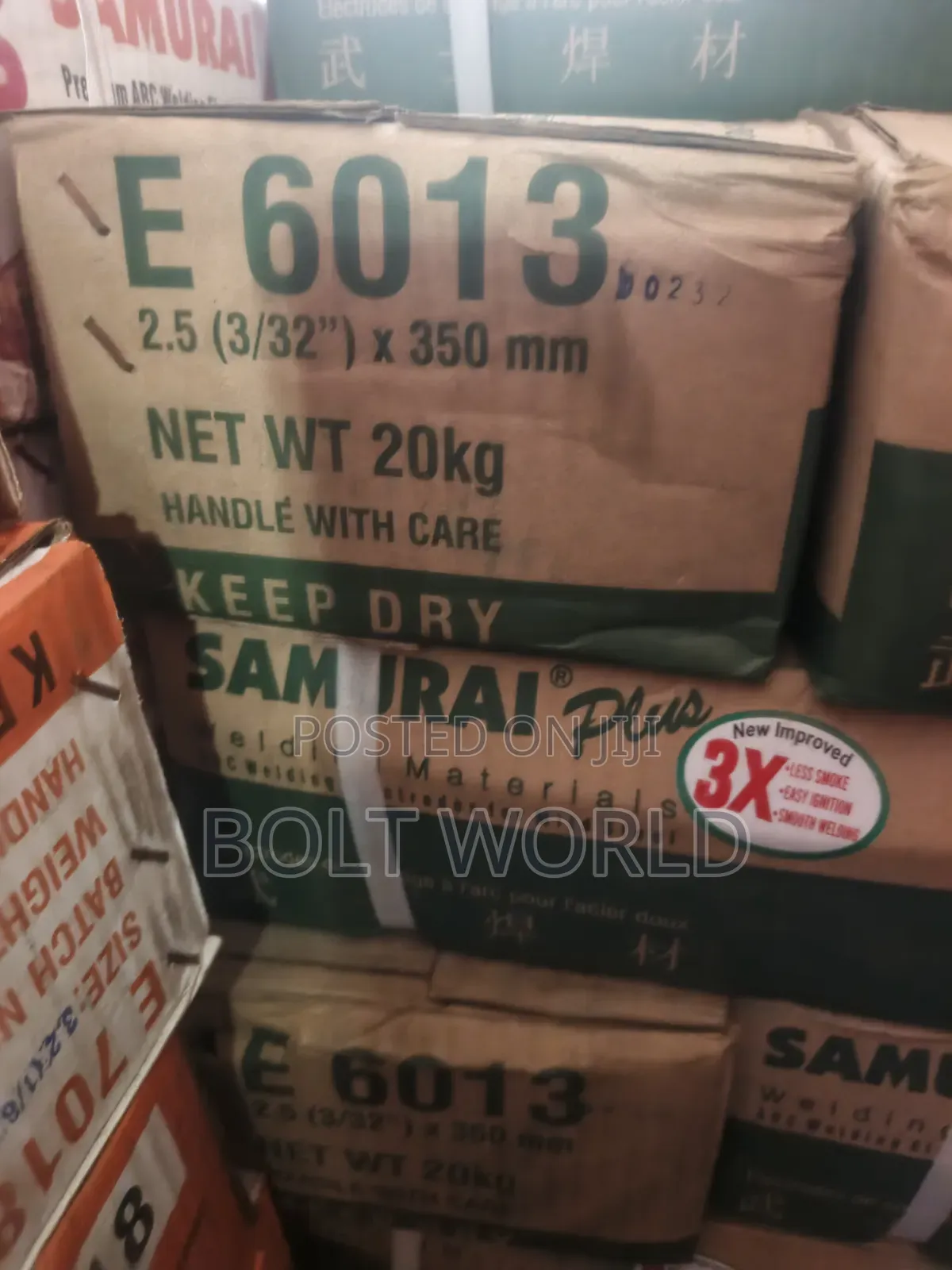 Samurai Mild Steel Electrode 20kg CTN 2.5x350