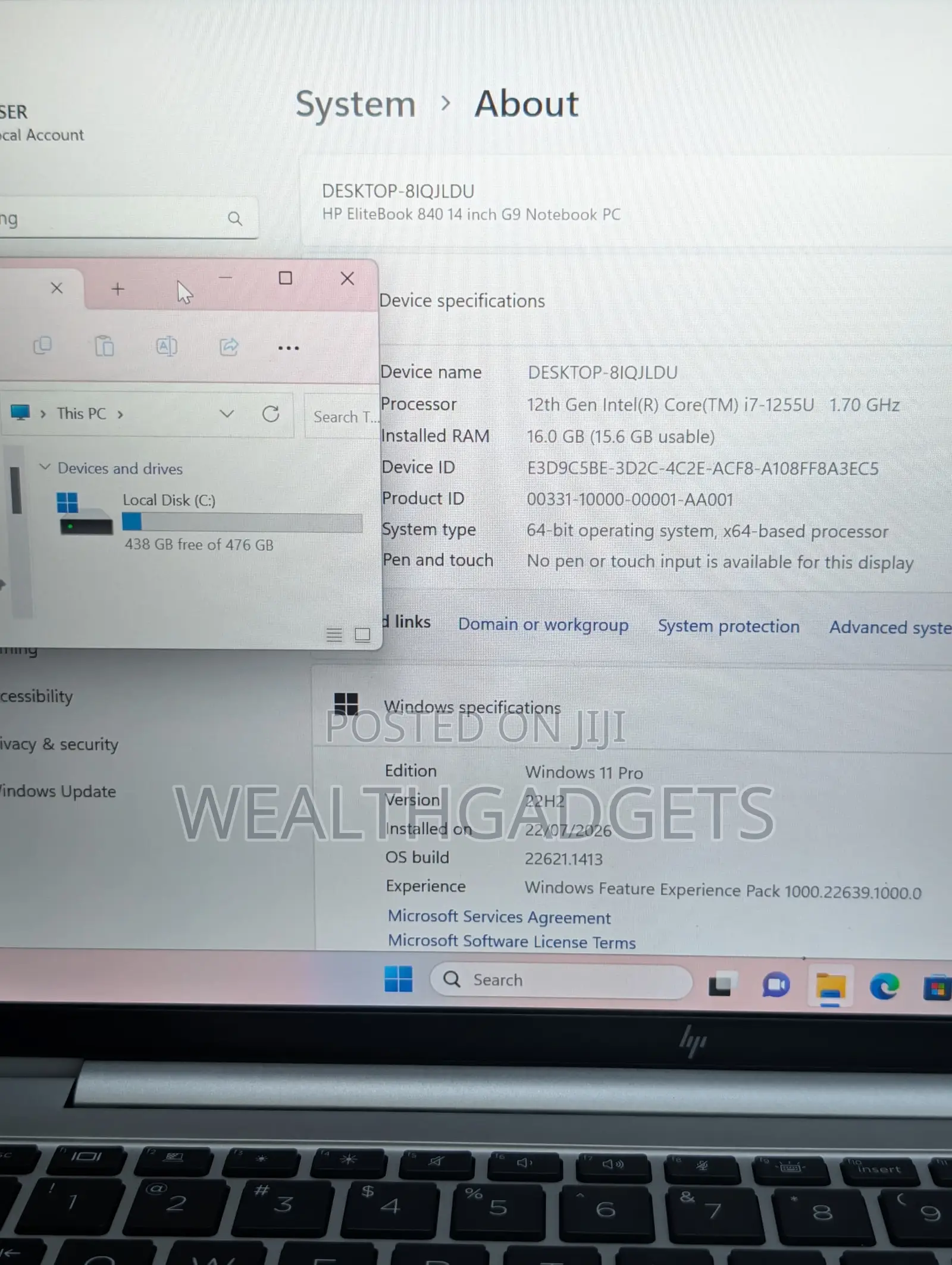 Laptop HP EliteBook 840 G9 16GB Intel Core i7 SSD 512GB