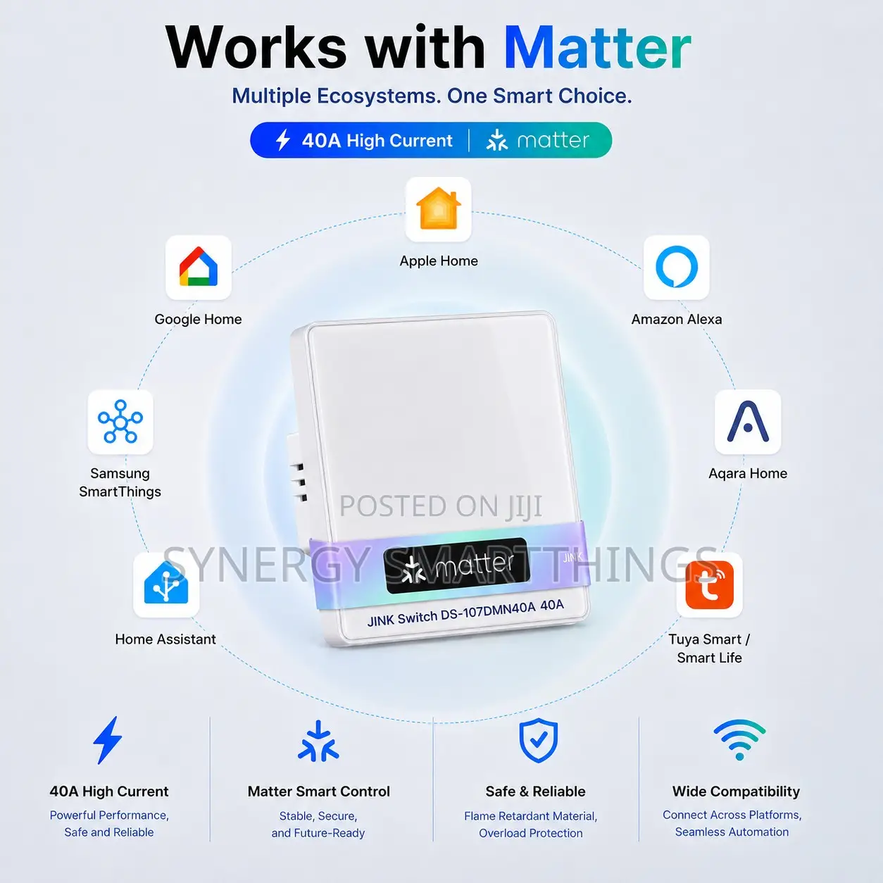 C-Smart Zigbee 1 Gang Button Switch With Alexa- Google Assistant White