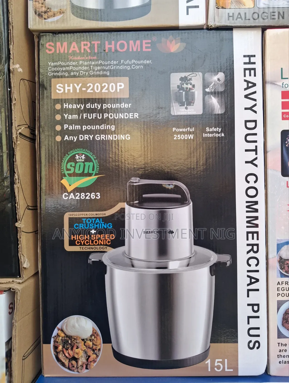 Smart Home 15L Large Capacity Yam Pounder 2500watts