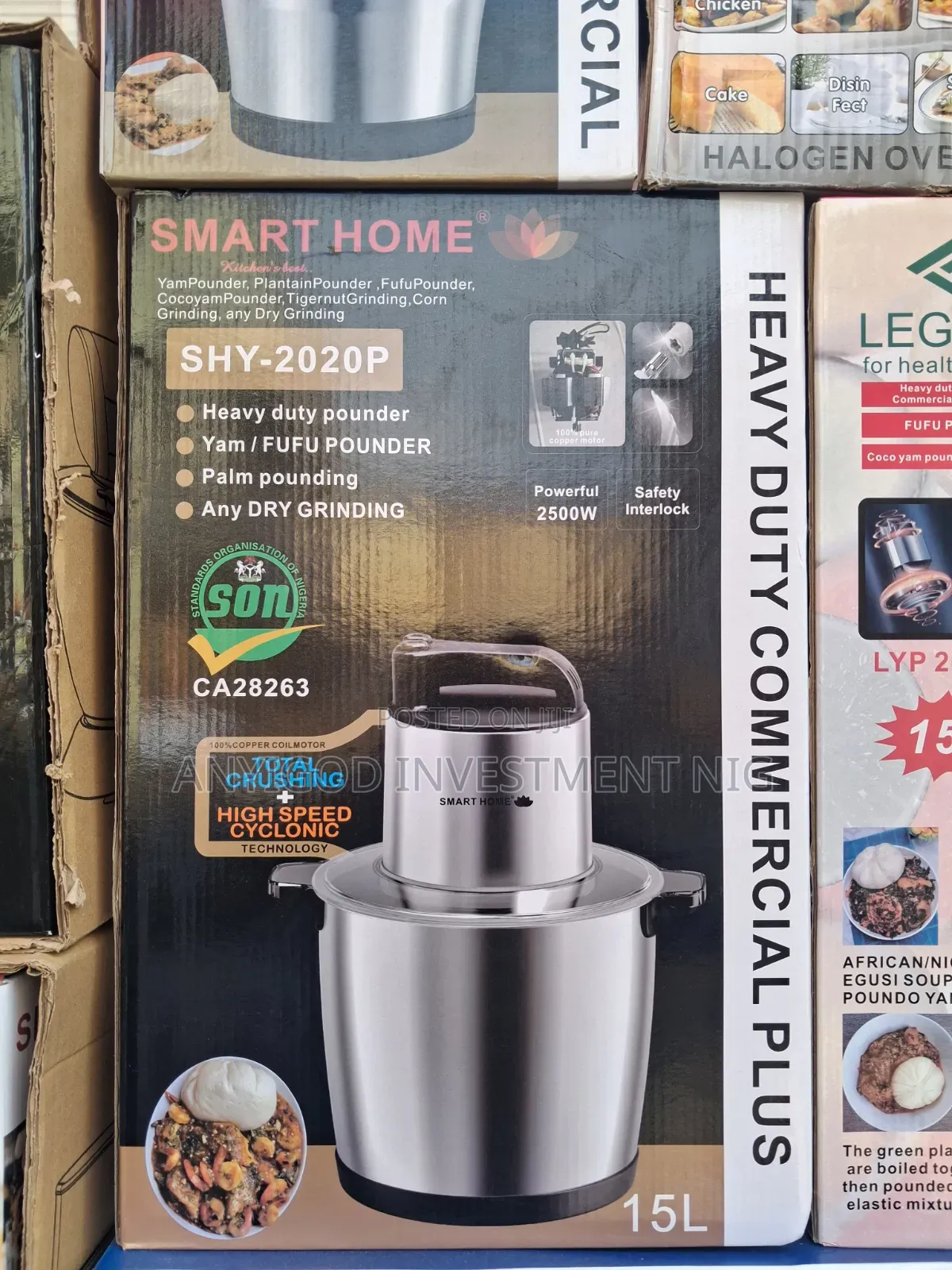 Smart Home 15L Large Capacity Yam Pounder 2500watts