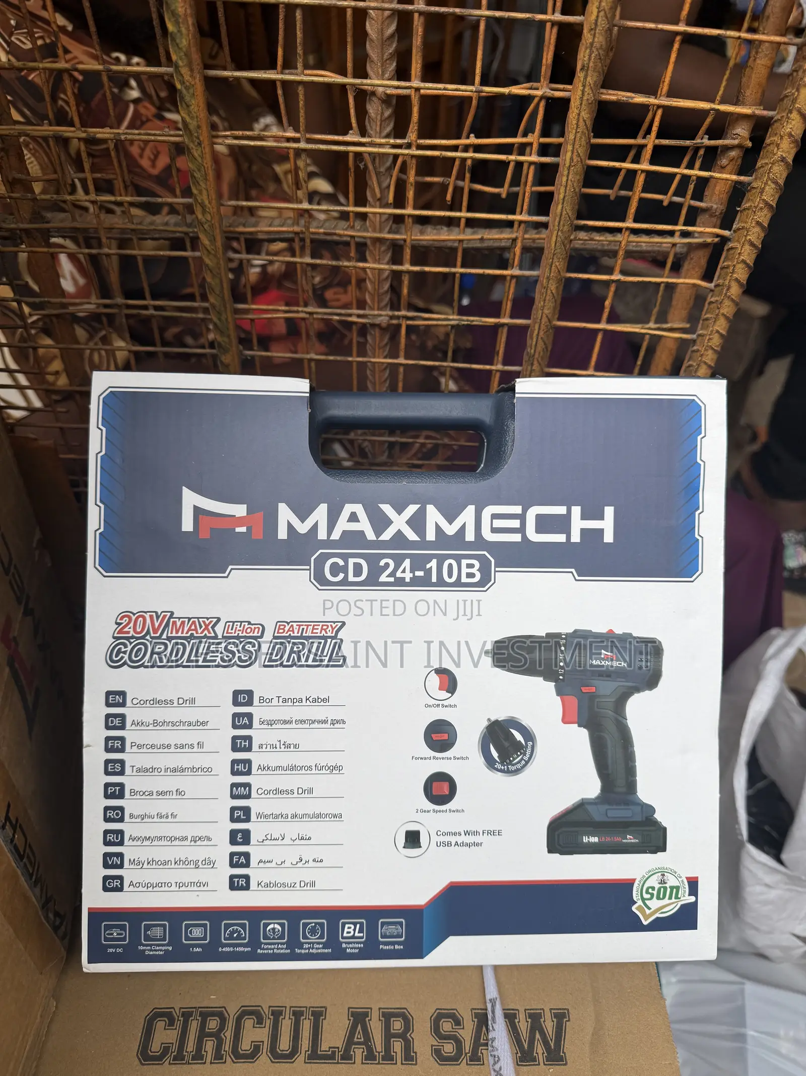 Maxmech Cd 24-10b Cordless Drill 24volts