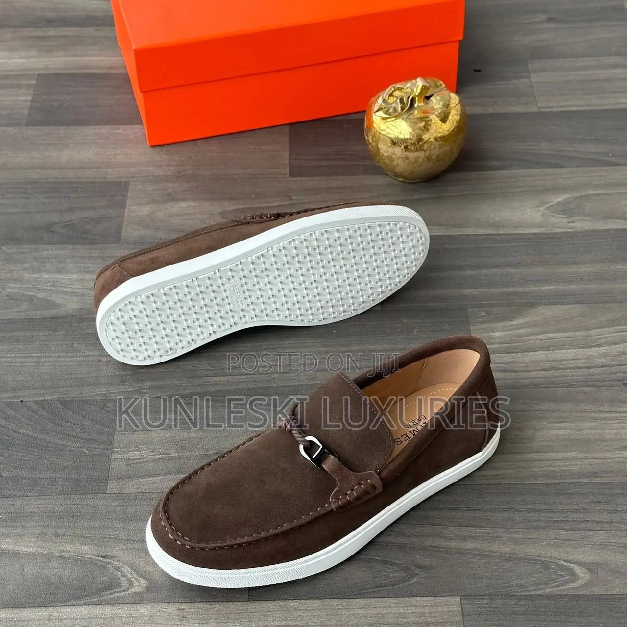 Original Hermes Moccasin Suede / Leather Sleep