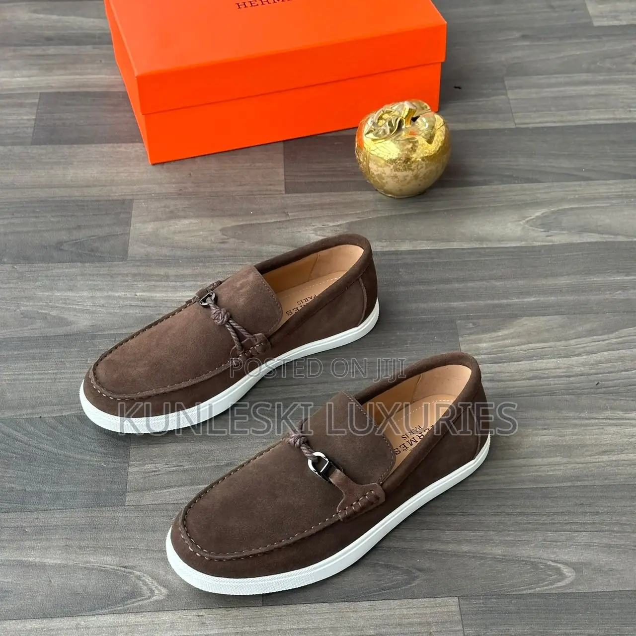 Original Hermes Moccasin Suede / Leather Sleep