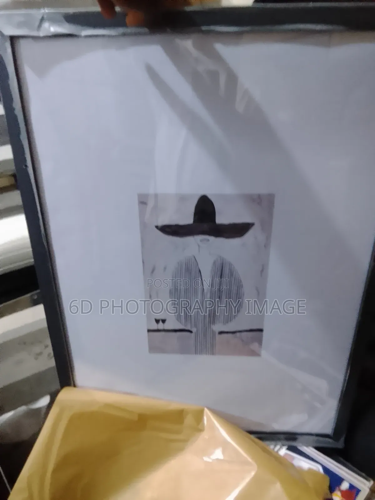 20.5 by 28.5 Picture Frame Showing White Boarder With Acrylic Plastic