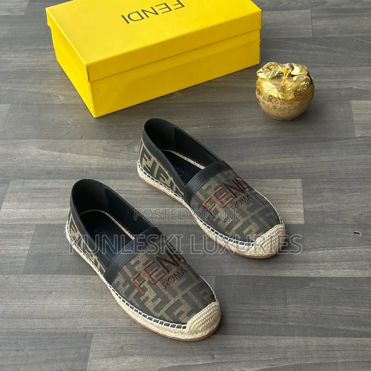 Original Fendi Espadrilles Loafers Shoe