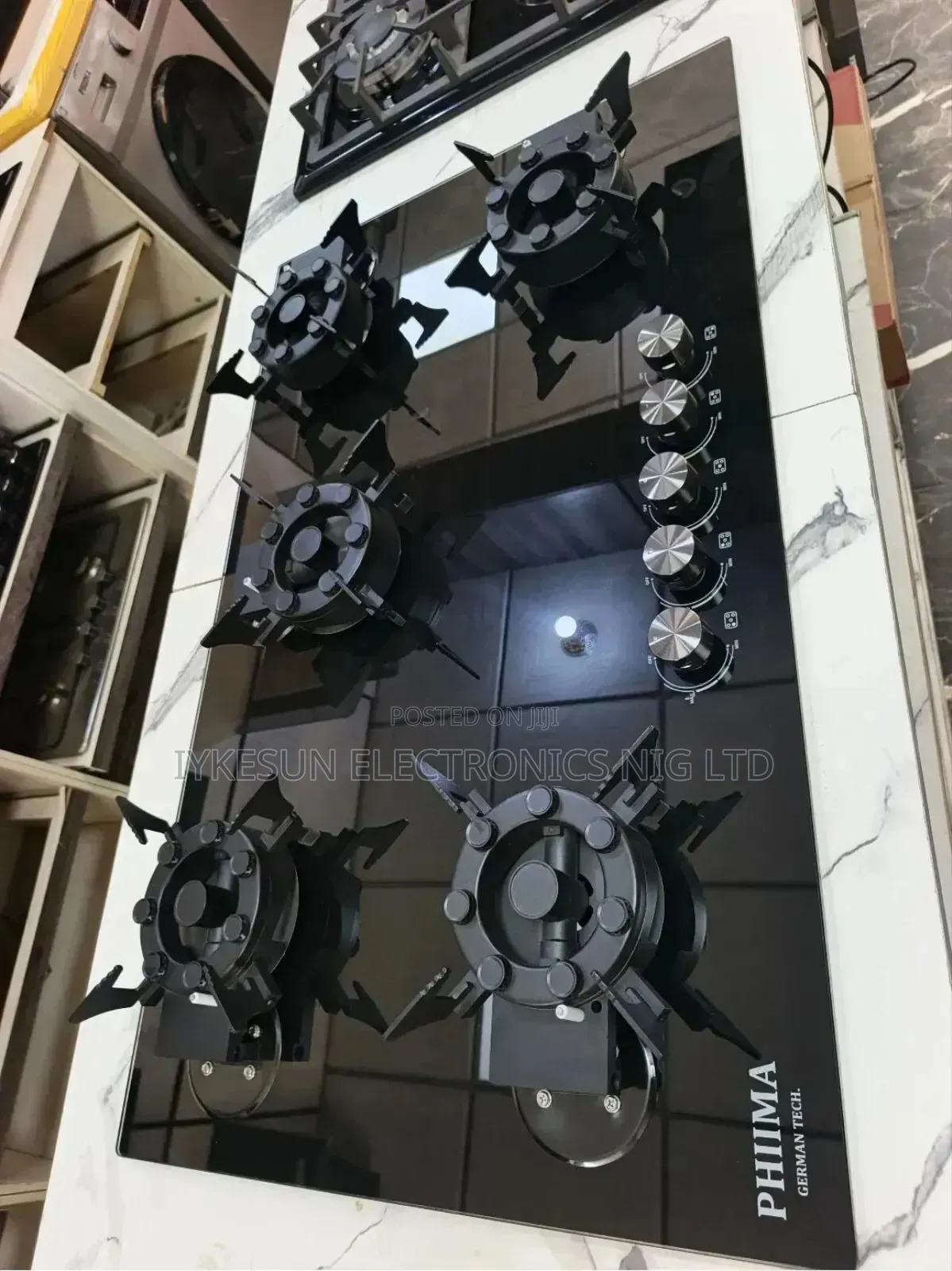 Original PHIIMA Built-in Premium Luxury 90CM Flips Up 5 Burners Gas