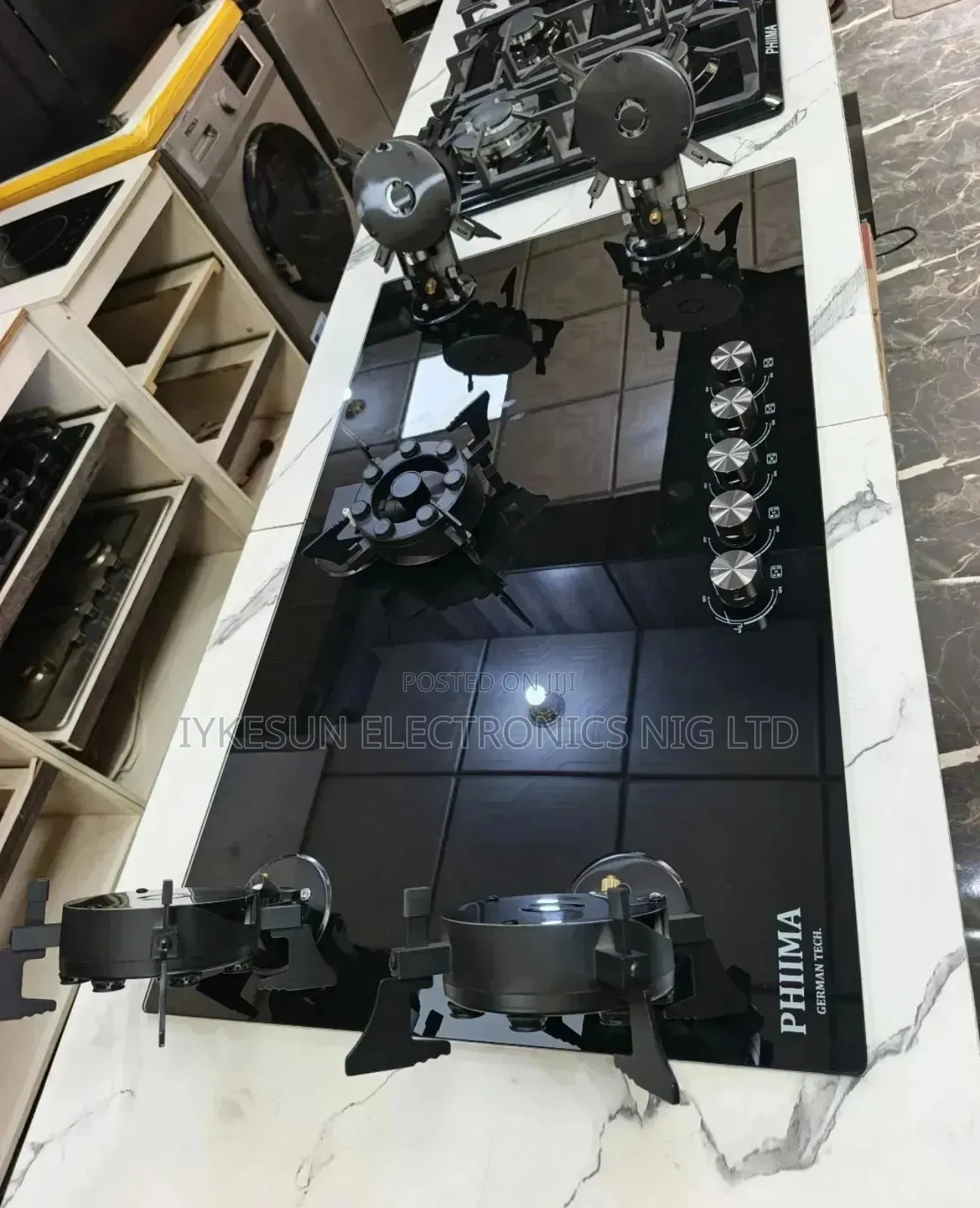 Original PHIIMA Built-in Premium Luxury 90CM Flips Up 5 Burners Gas