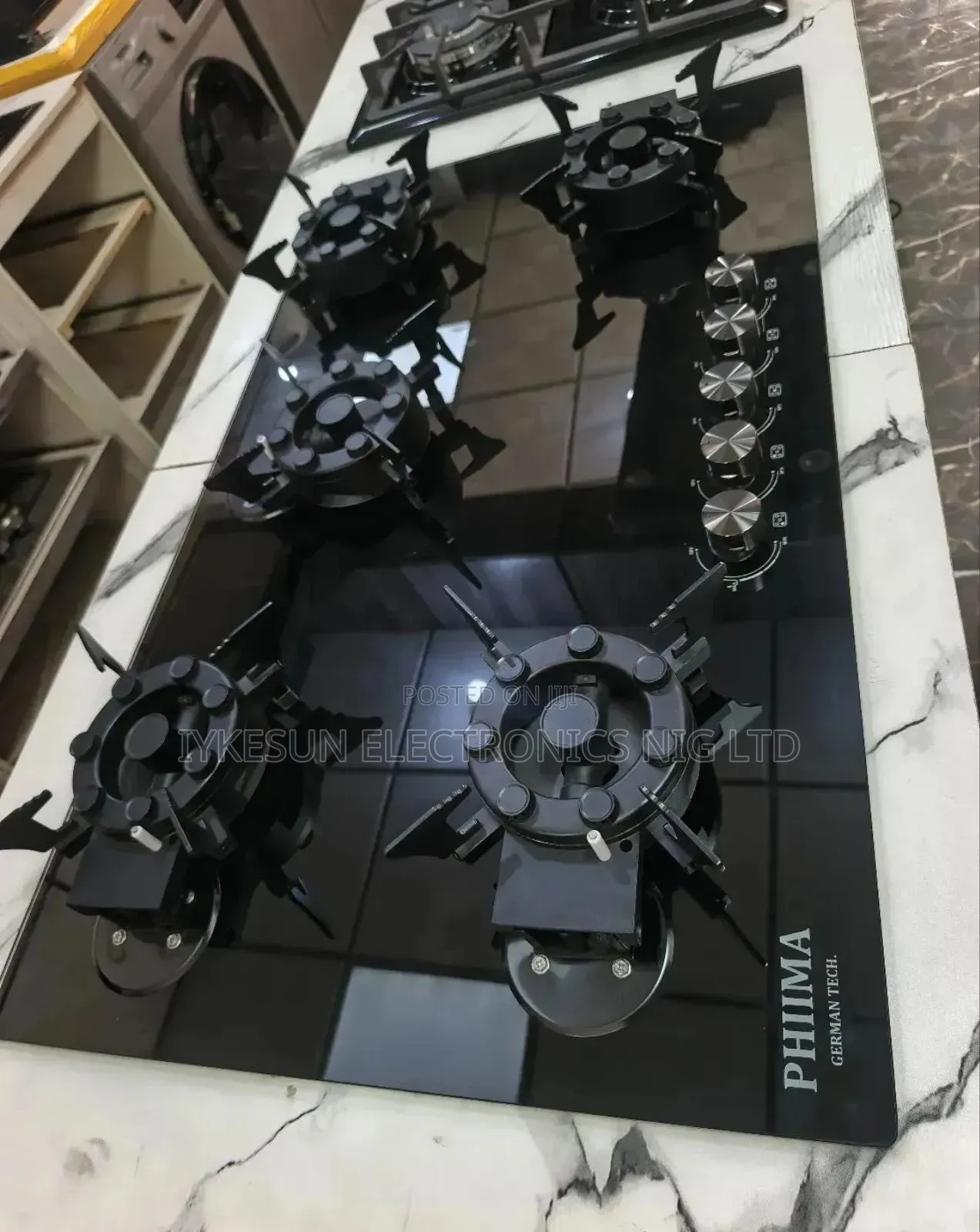 Original PHIIMA Built-in Premium Luxury 90CM Flips Up 5 Burners Gas