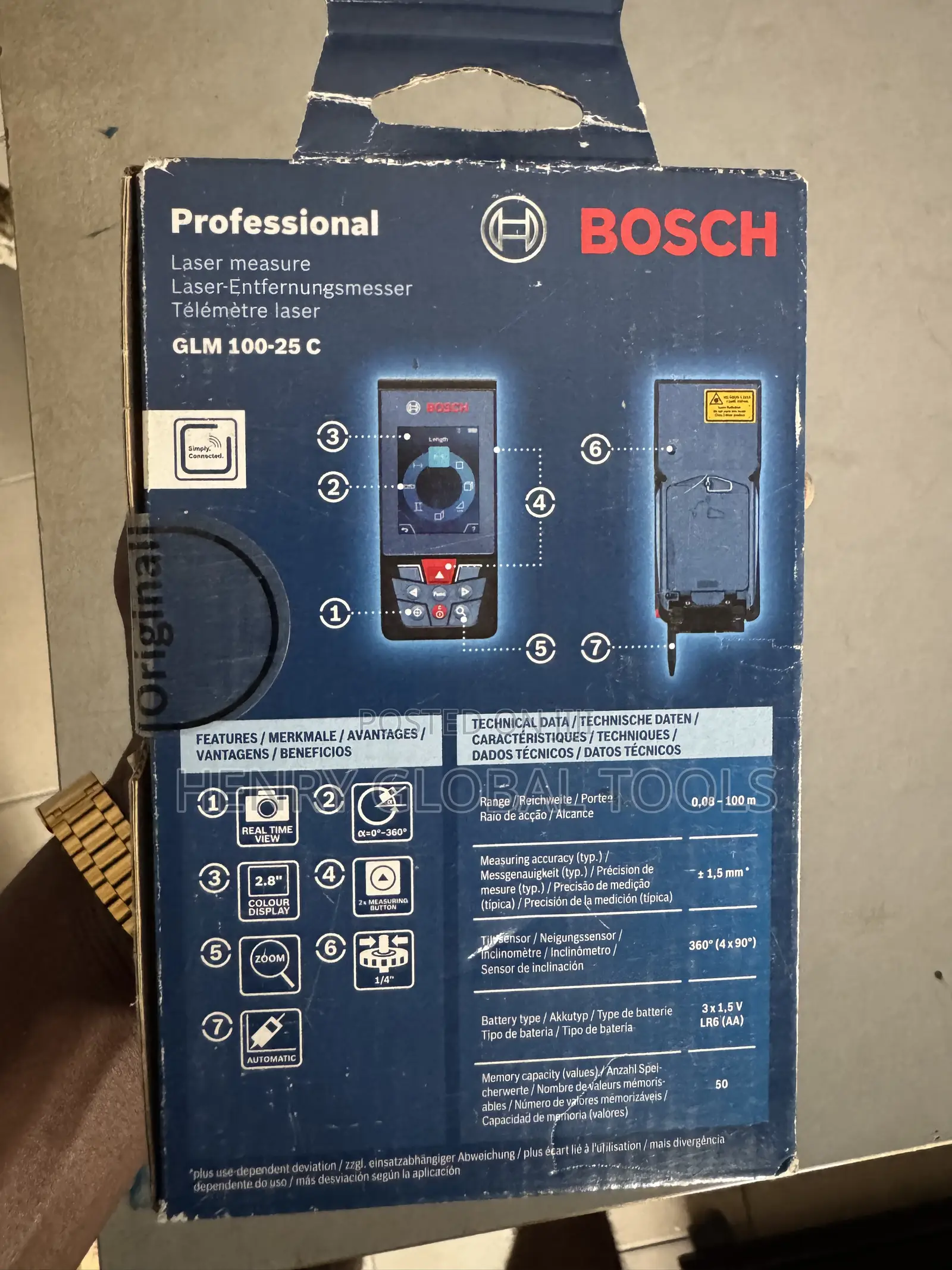 100meters Original Bosch Laser Tape Measuring Kit