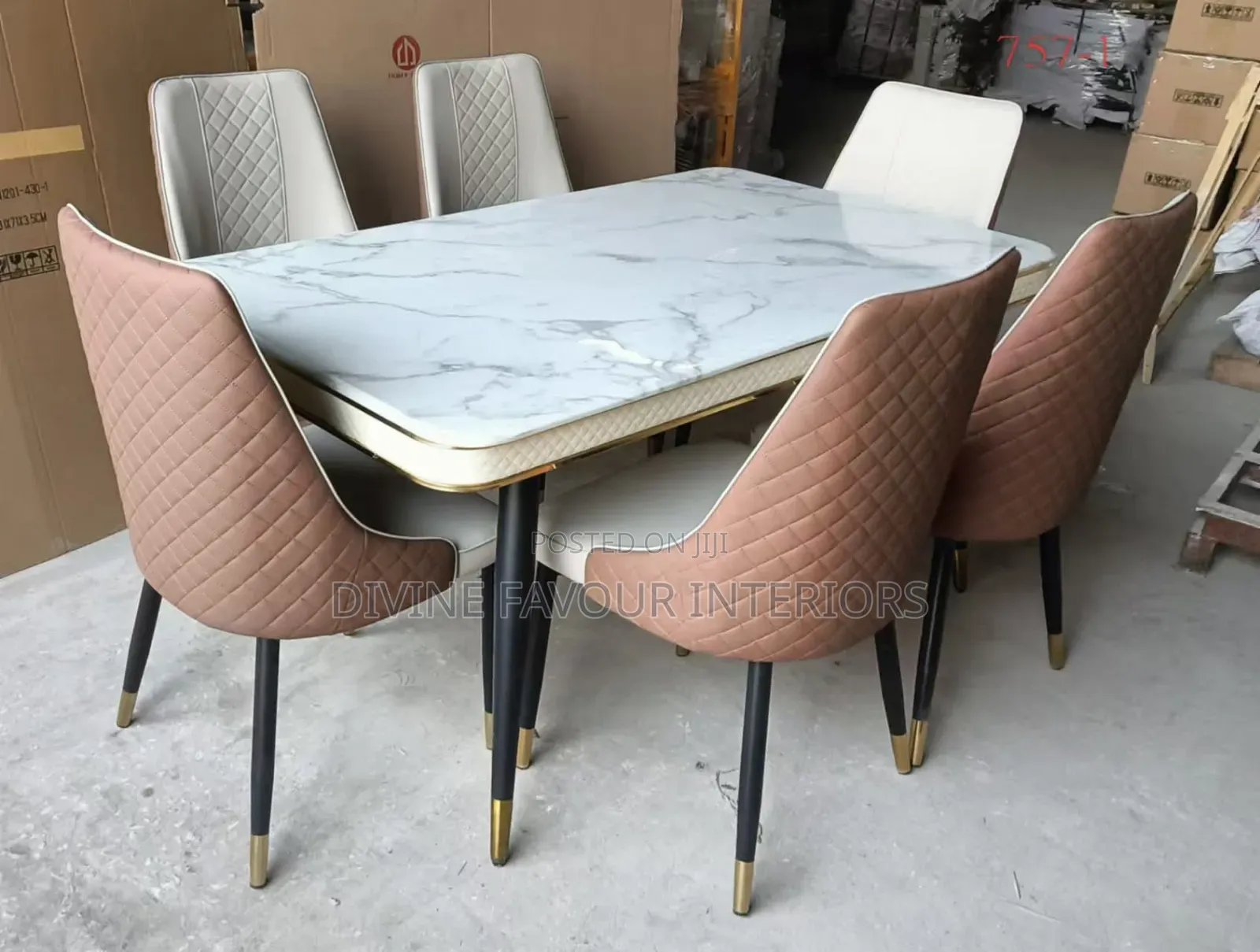 6-Seater Marble Dining Set