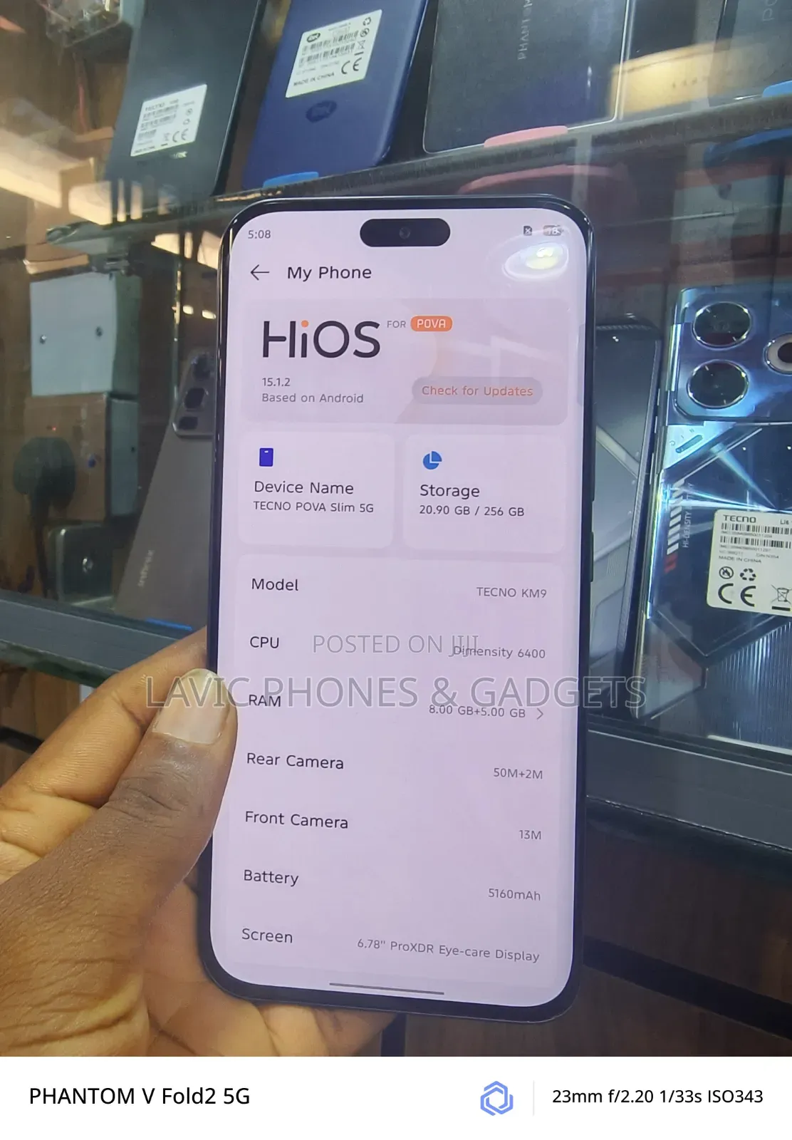 New Tecno Pova Slim 5G 256 GB Black