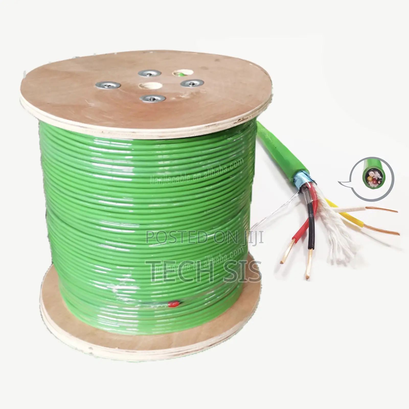 KNX Certified Bus Cable 2x2x0.8mm LSZH - 500M Drum (Green)
