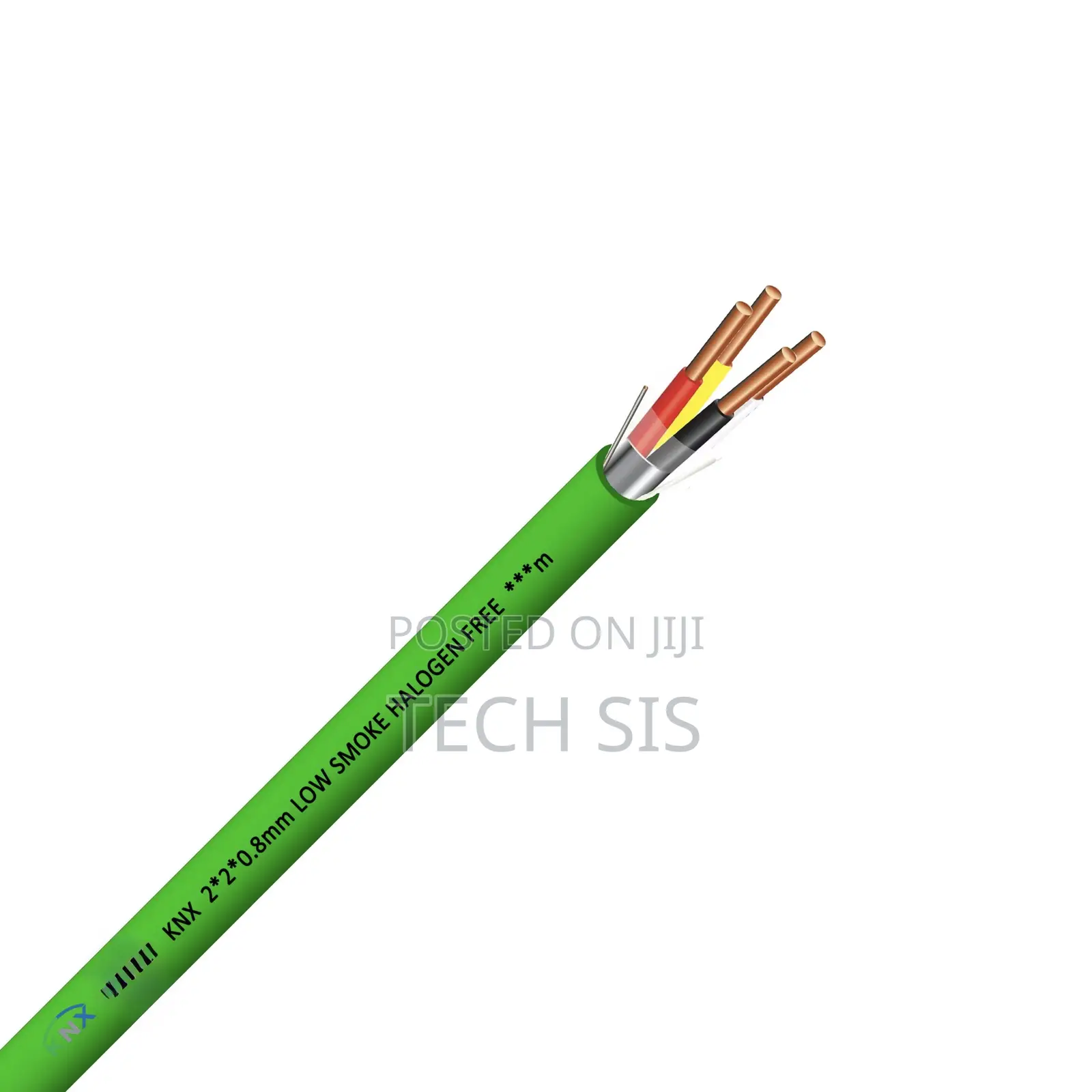 KNX Certified Bus Cable 2x2x0.8mm LSZH - 500M Drum (Green)