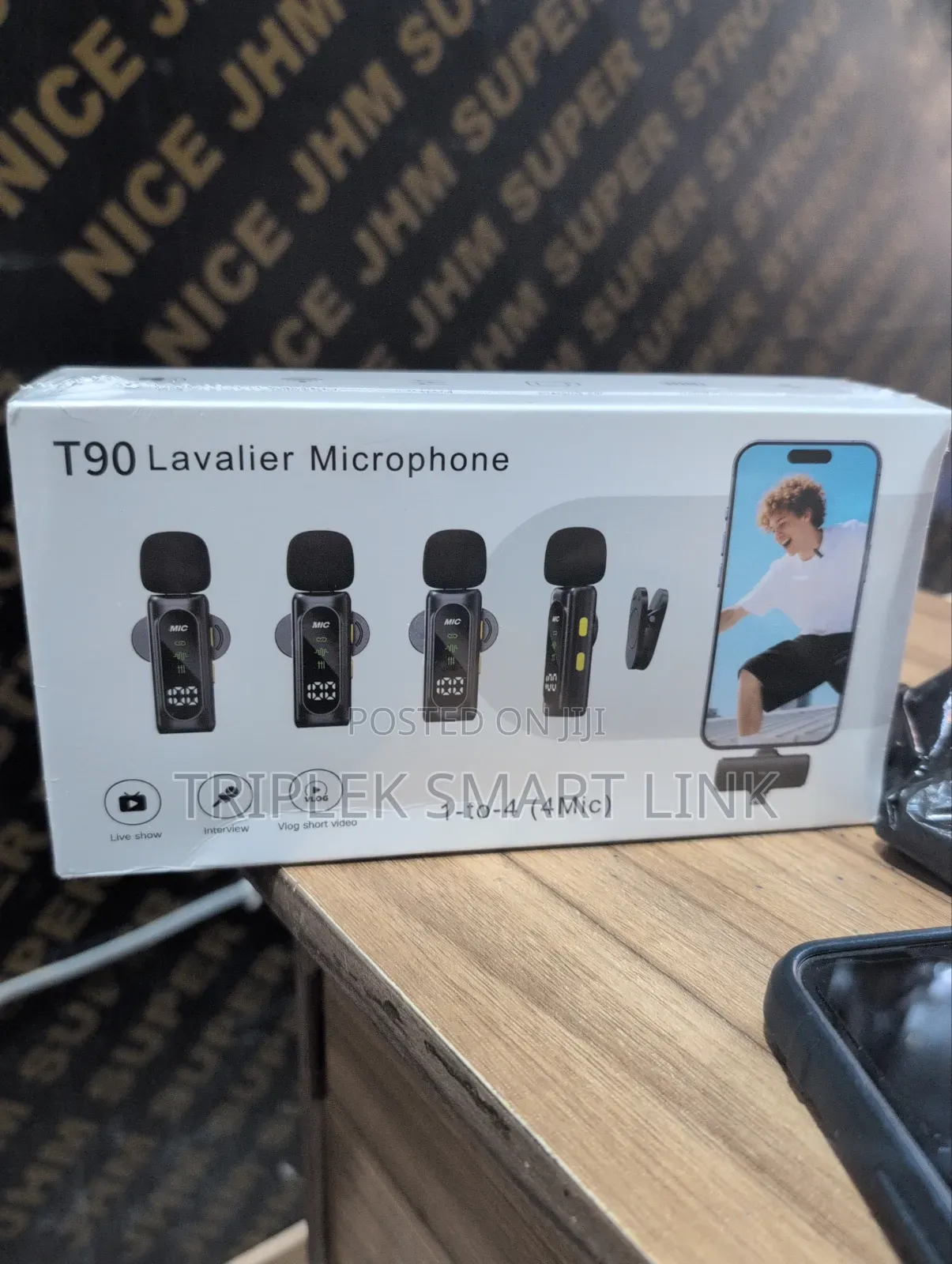 T90 Wireless Lavalier Microphone 4-in-1 | 4 Mic Set | Noise Cancelling
