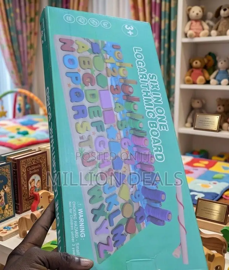 6 in 1 Wooden Blocks Logarithmic Puzzle - Educational Kids Ages 3+
