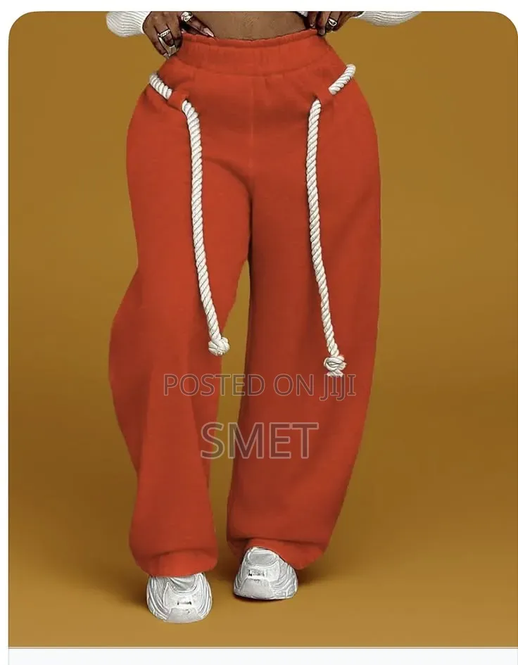 Women's Premium Wide-Leg Rope Drawstring Joggers