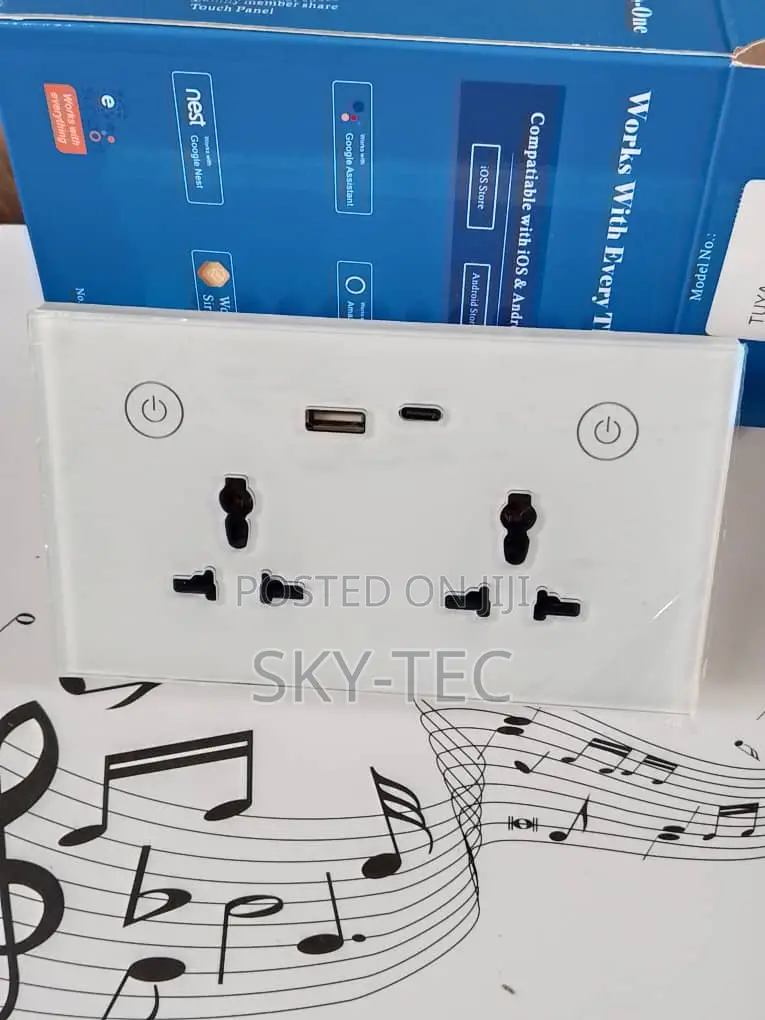 Original 16amps Double Smart Socket Wi-Fi Tuya Gateway
