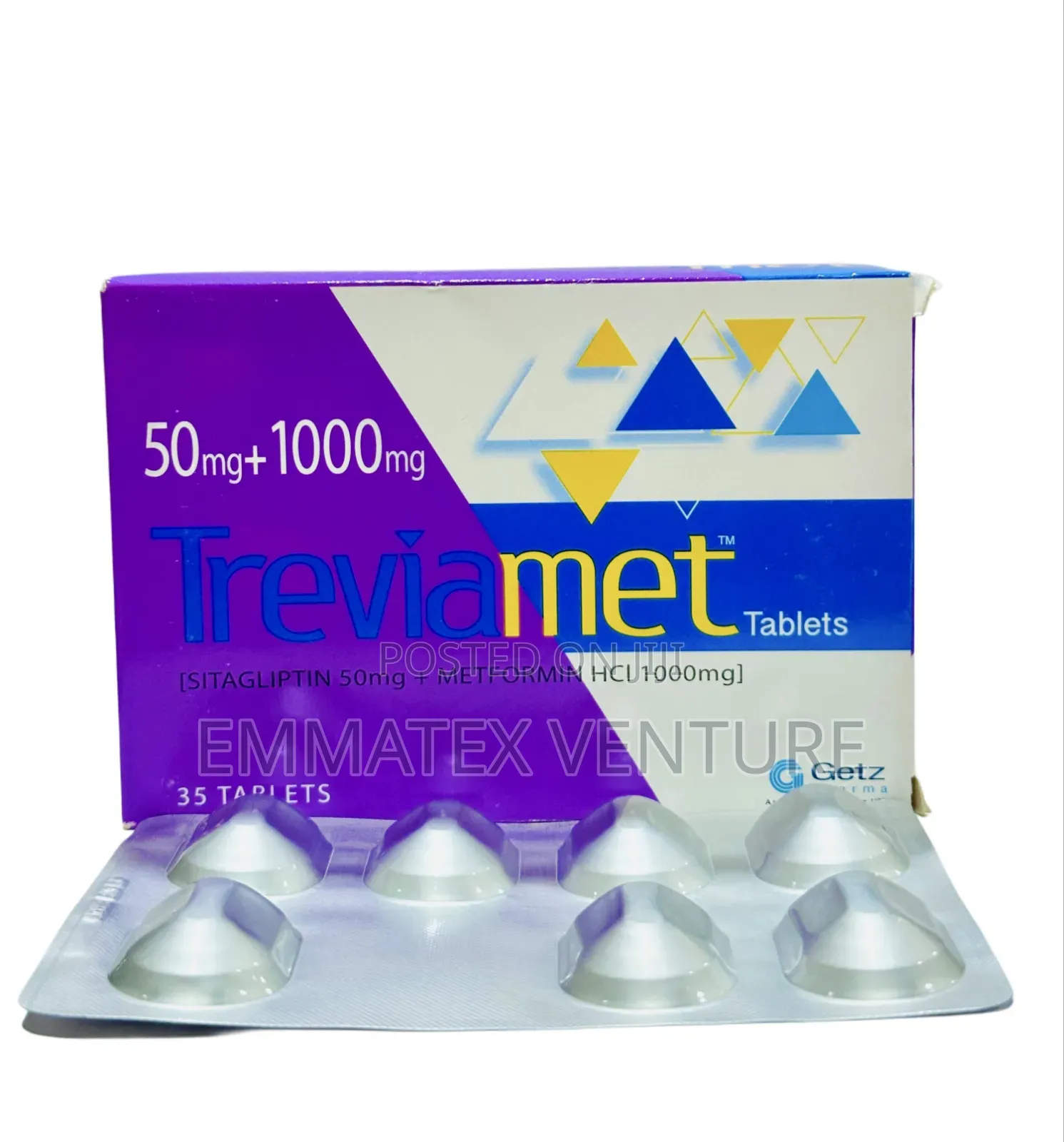 Treviamet 50mg/1000mg Tablet (Sitagliptin) X35